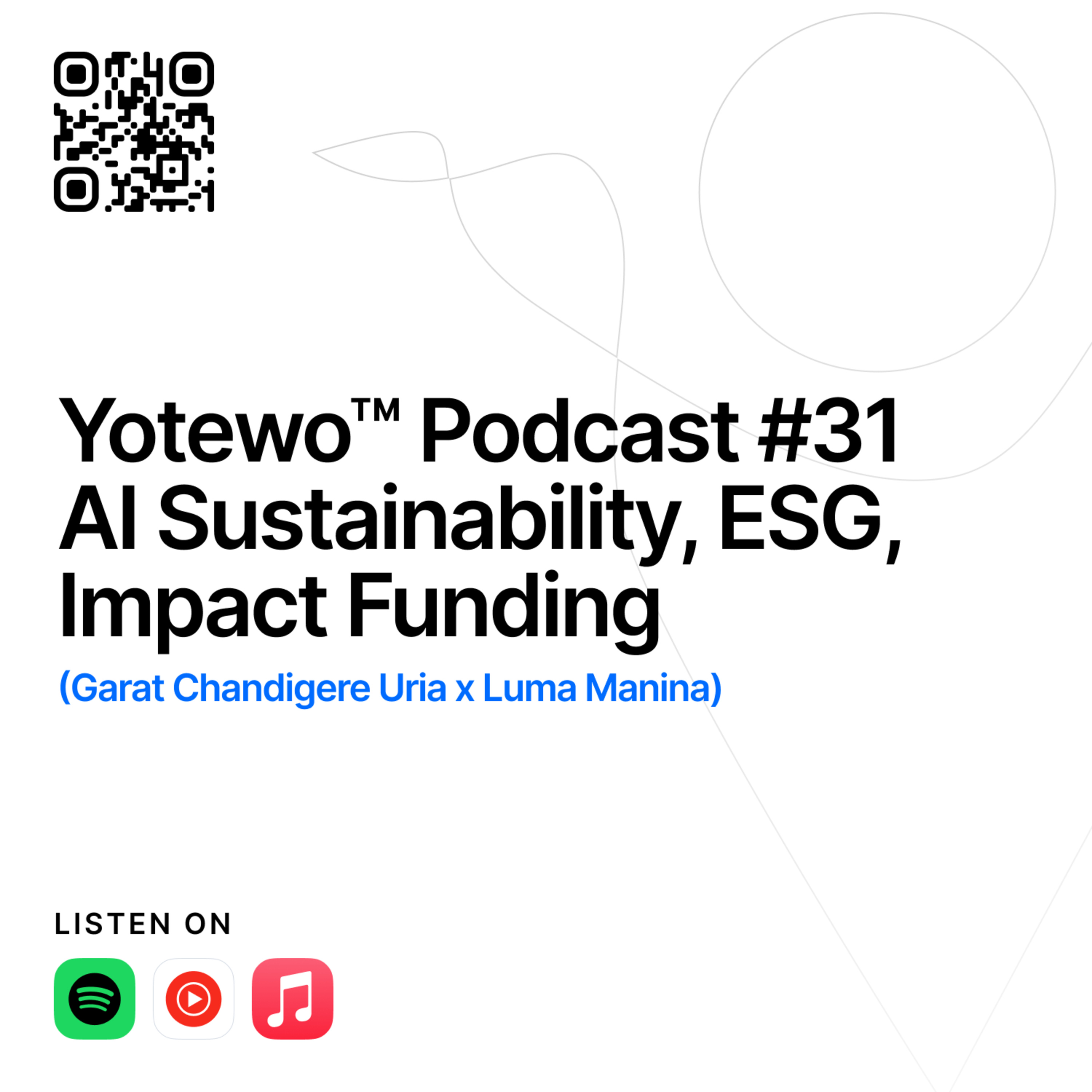 Yotewo™ Podcast #31 – AI Sustainability, ESG, Impact Funding (Garat Chandigere Uria x Luma Manina)