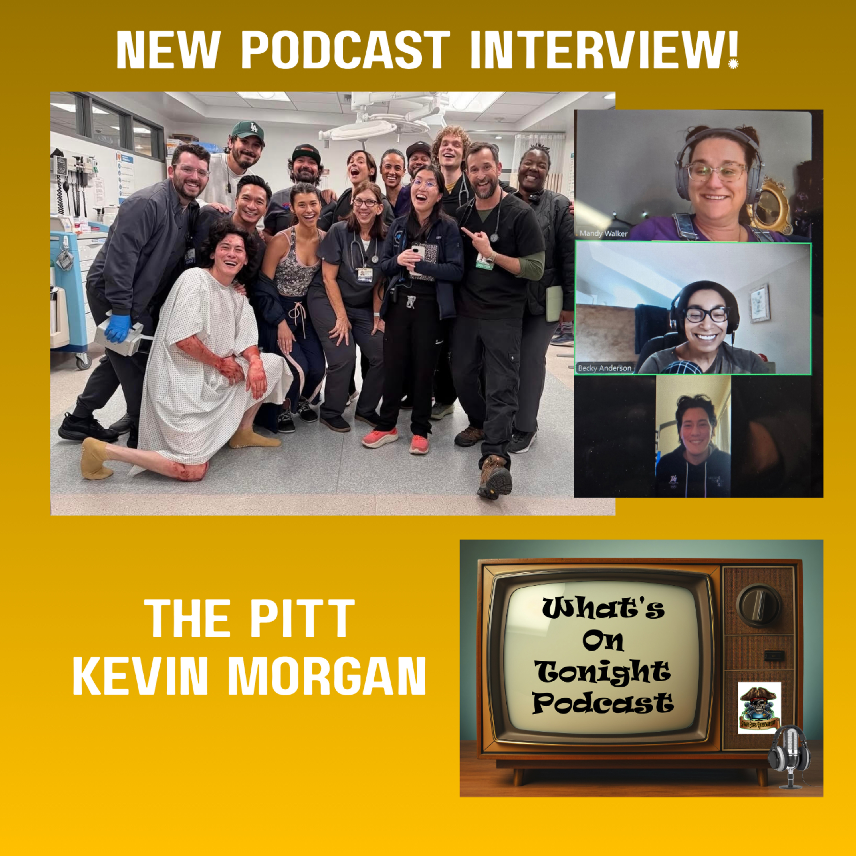 The What's On Tonight Podcast: The Kevin Morgan Interview who portrayed Vince Cole on the Pitt Season 2 found on HBO/MAX episode artwork