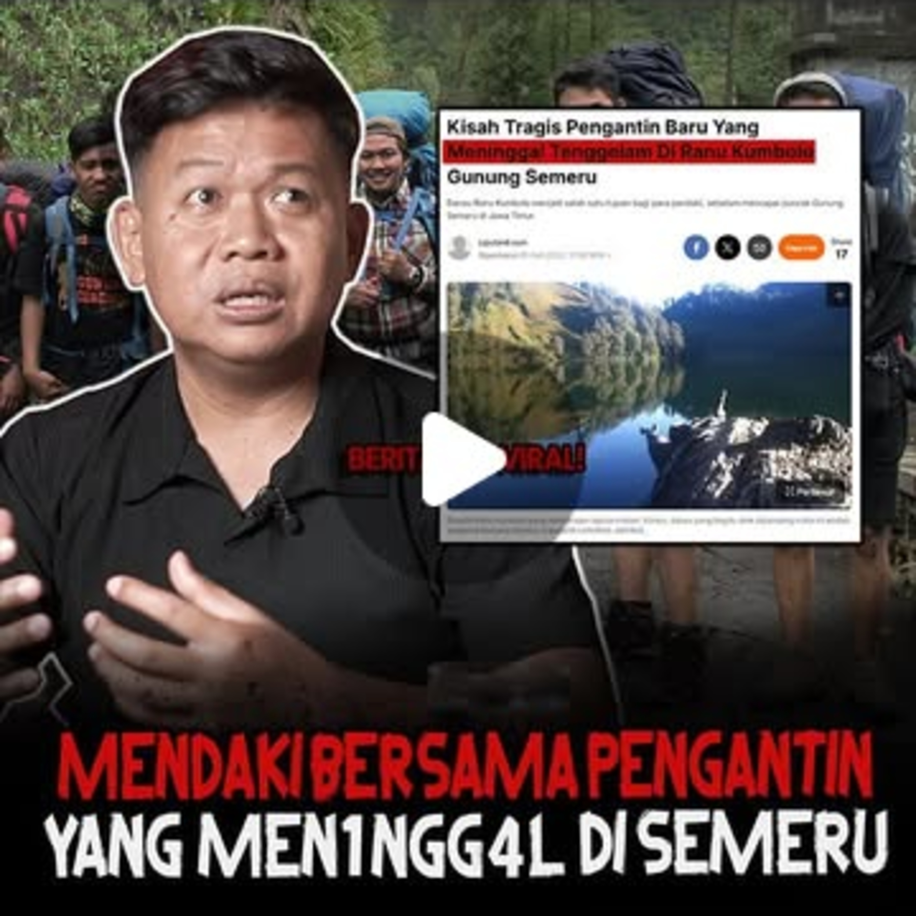 SEMPAT MINTA TOLONG TAPI TIDAK TERTOLONG! MENDAKI BERSAMA PENGANTIN YANG MEN1NGG4L DI GN. SEMERU.mp4