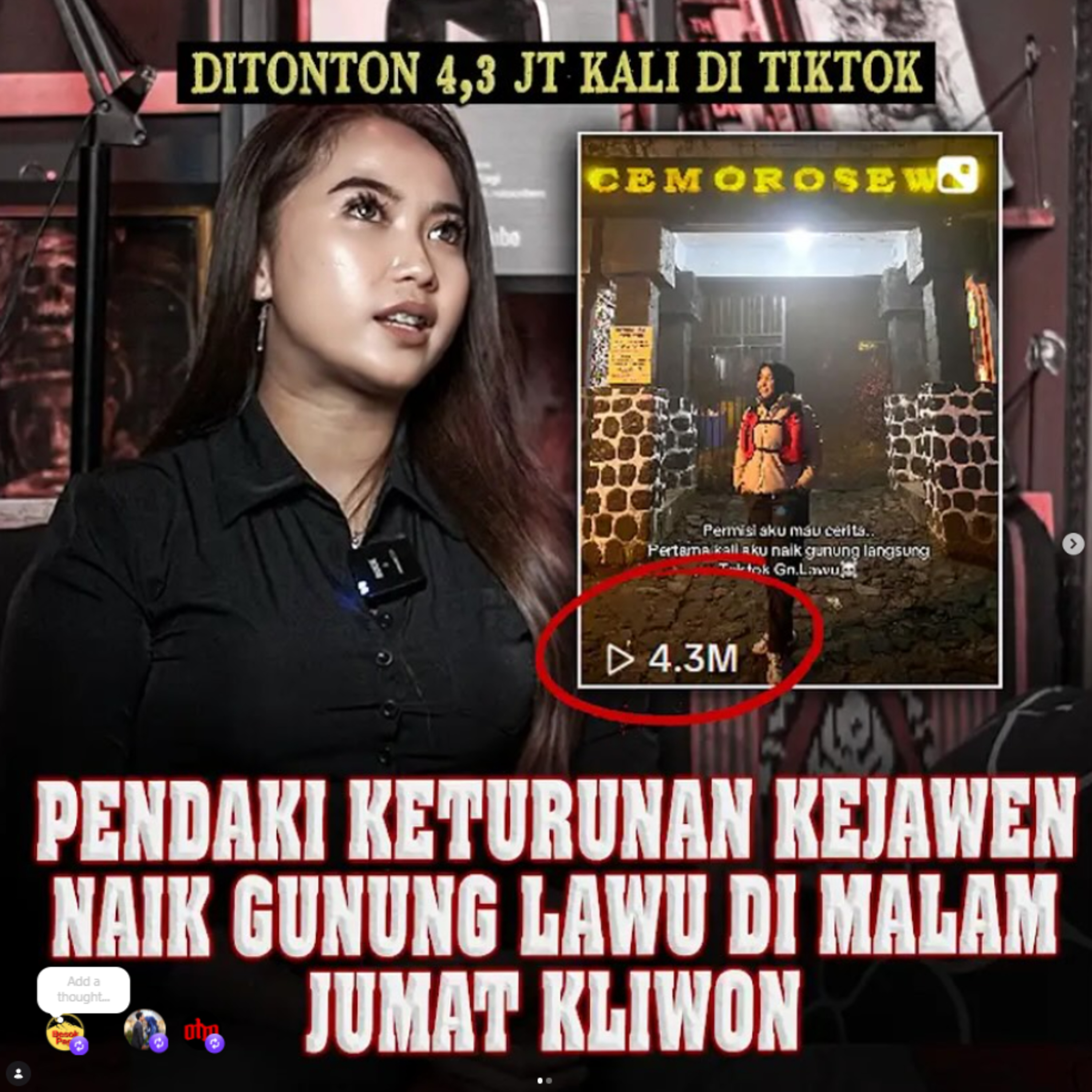 VIRAL 4,3 JUTA VIEWS DI TIKTOK! MALAM JUMAT KLIWON PENDAKI KETURUNAN KEJAWEN INI NAIK GUNUNG LAWU