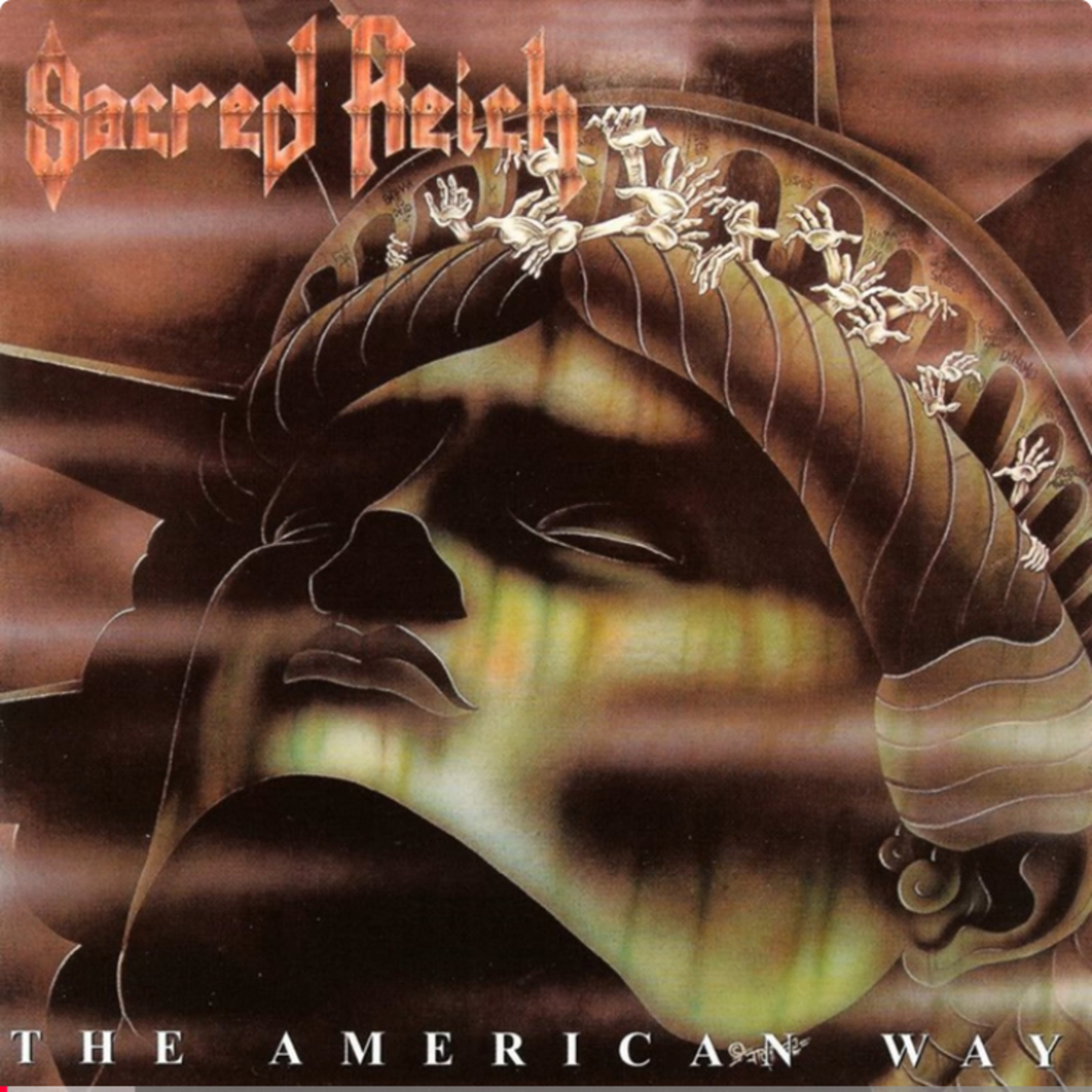#47-Discussion of Sacred Reichs The American Way album and WHOS TO BLAME episode artwork