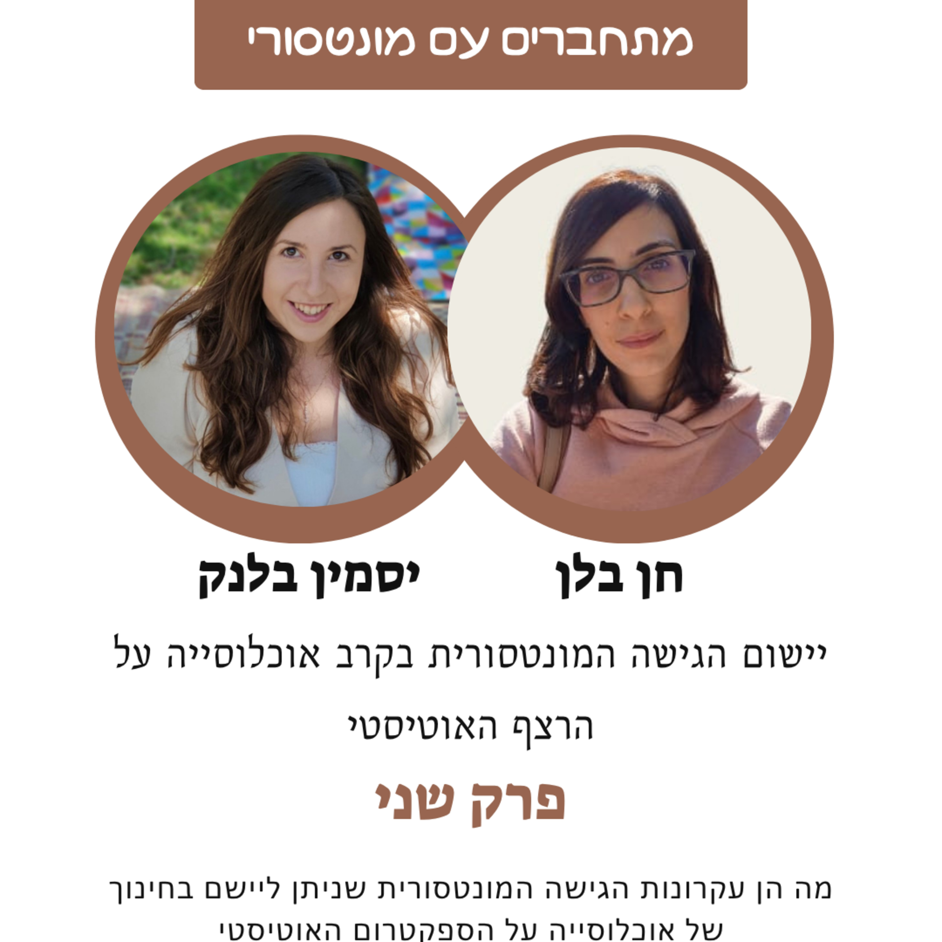 יישום הגישה המונטסורית בקרב אוכלוסייה על הרצף האוטיסטי  episode artwork