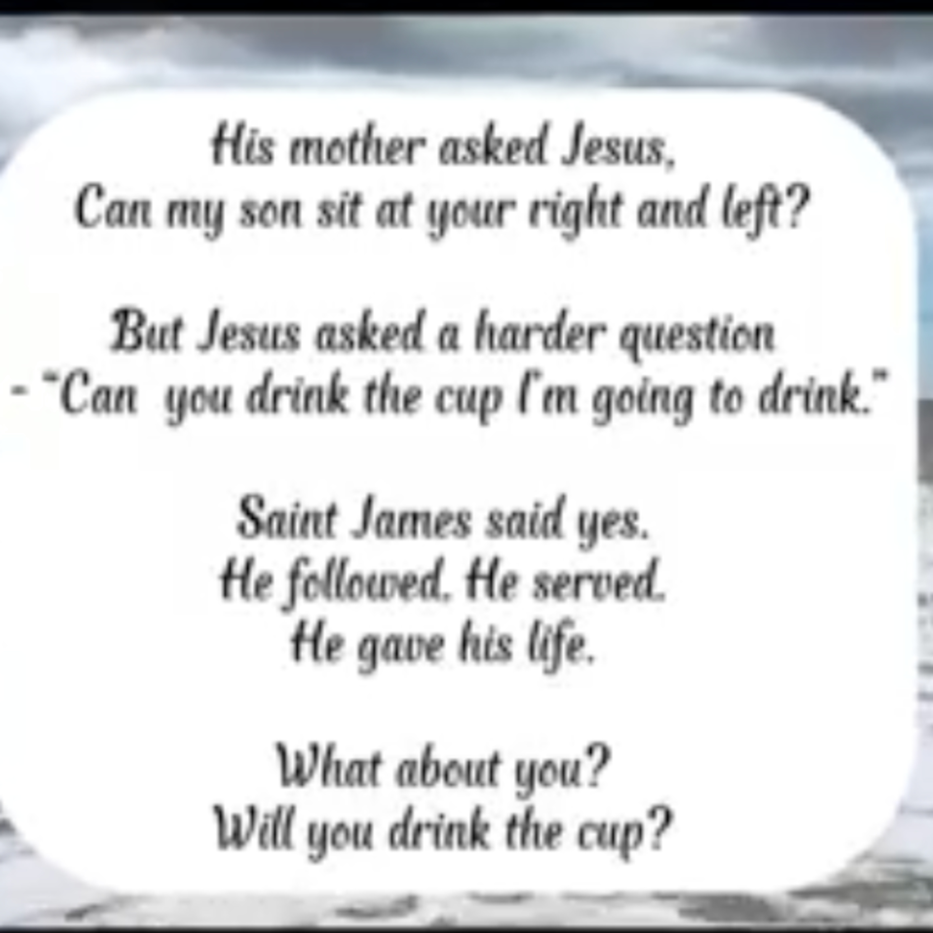 #100 Will You Drink the Cup?  episode artwork