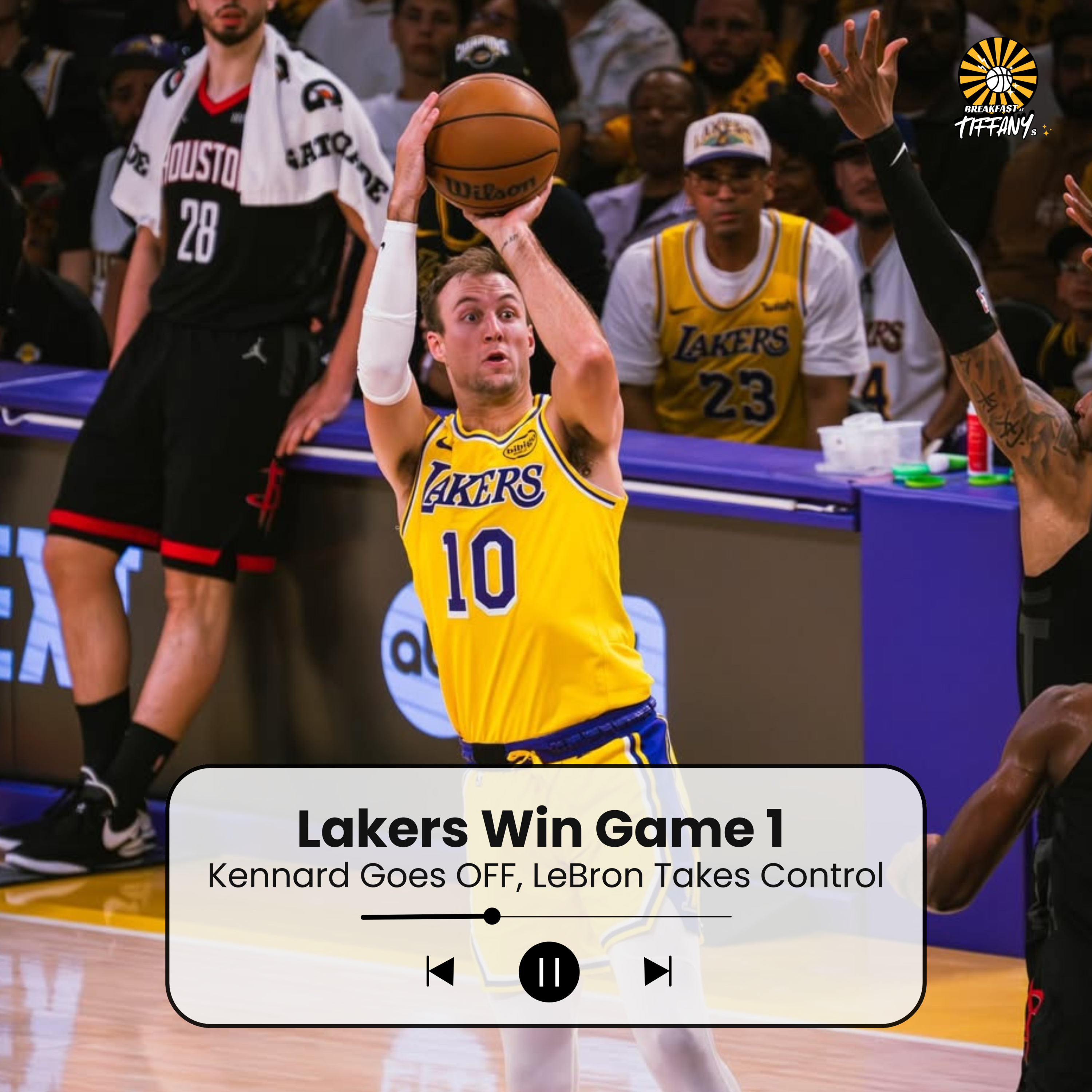 Lakers Win Game 1 Without Luka & Reaves, Kennard Goes OFF, LeBron Takes Control episode artwork