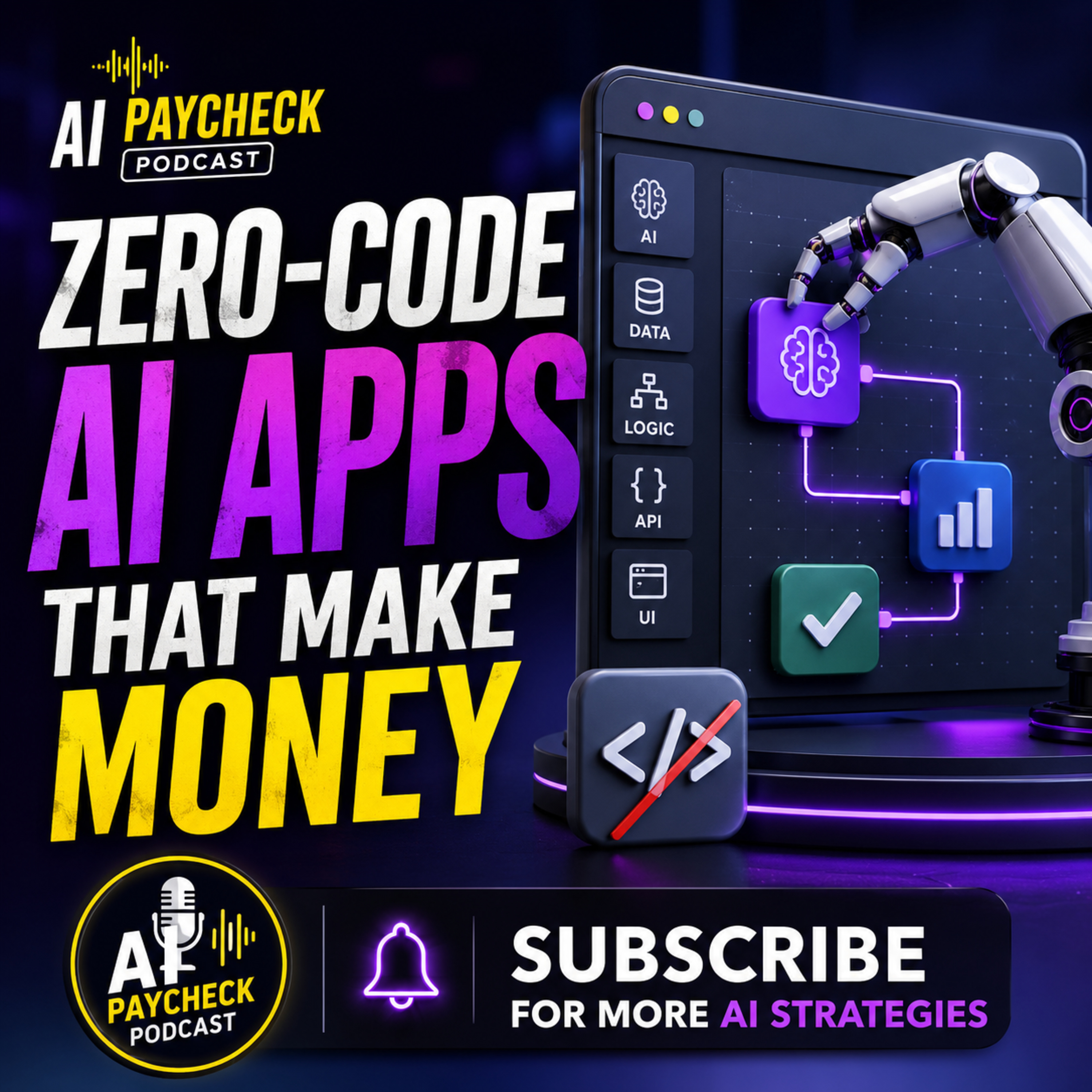 Zero‑Code AI Apps That Make Money episode artwork