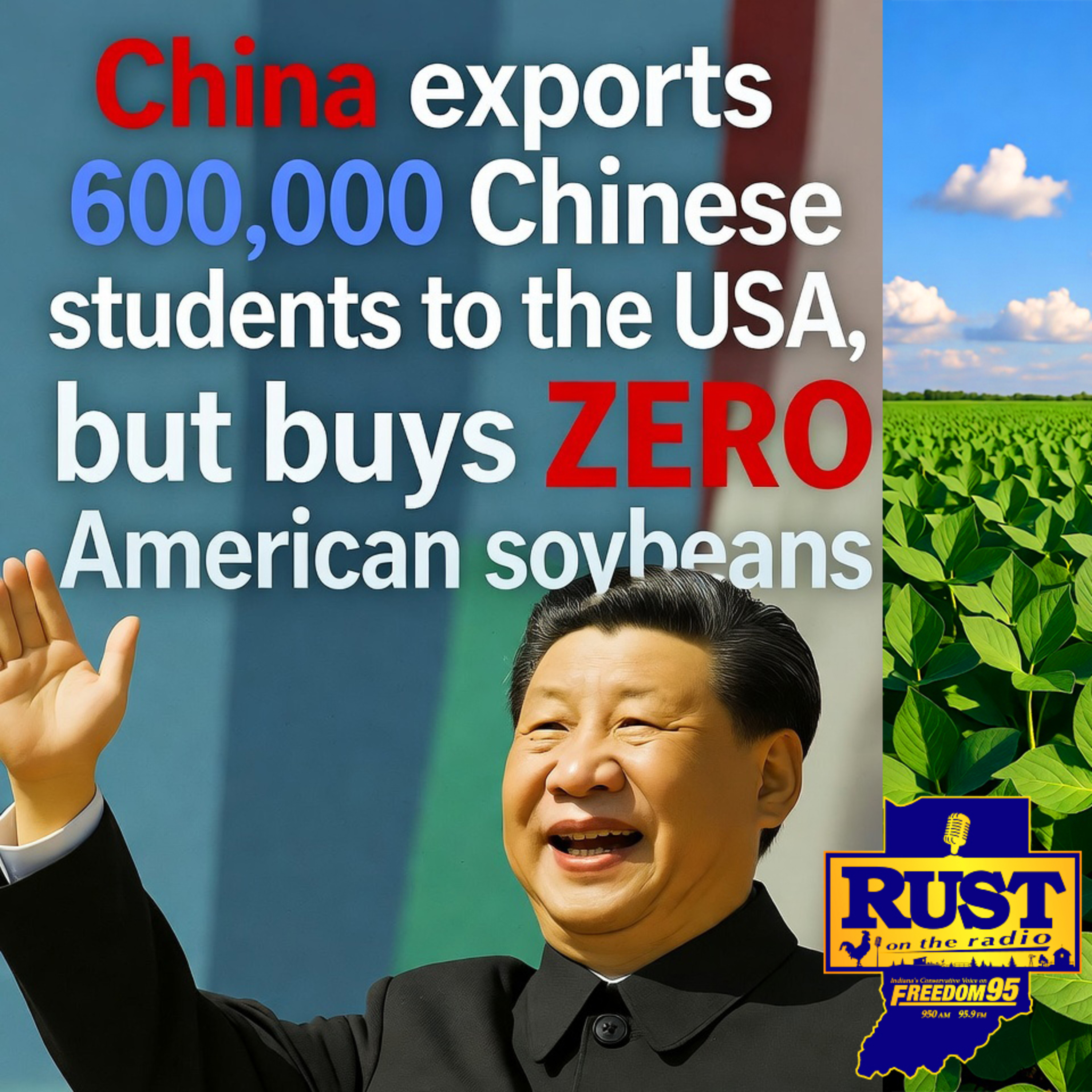 China exports 600,000 Chinese Students to the USA but is buying ZERO American soybeans? episode artwork