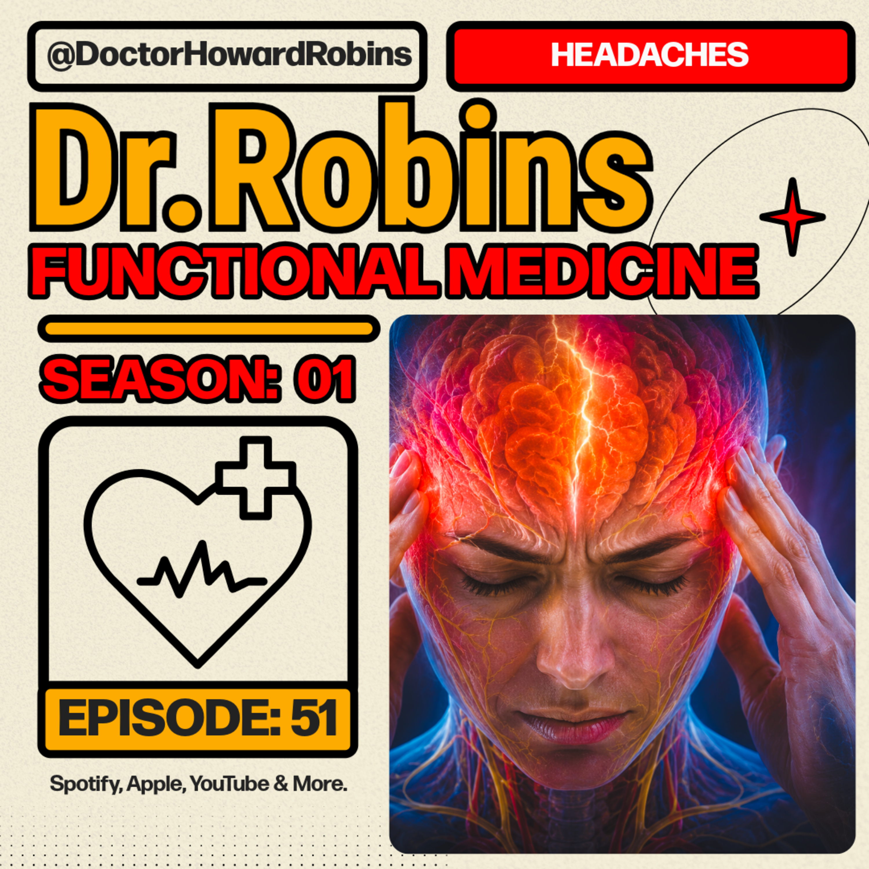 🤕 Headache Relief: How to Stop & Prevent Them Naturally | Functional Medicine with Dr. Howard Robins episode artwork
