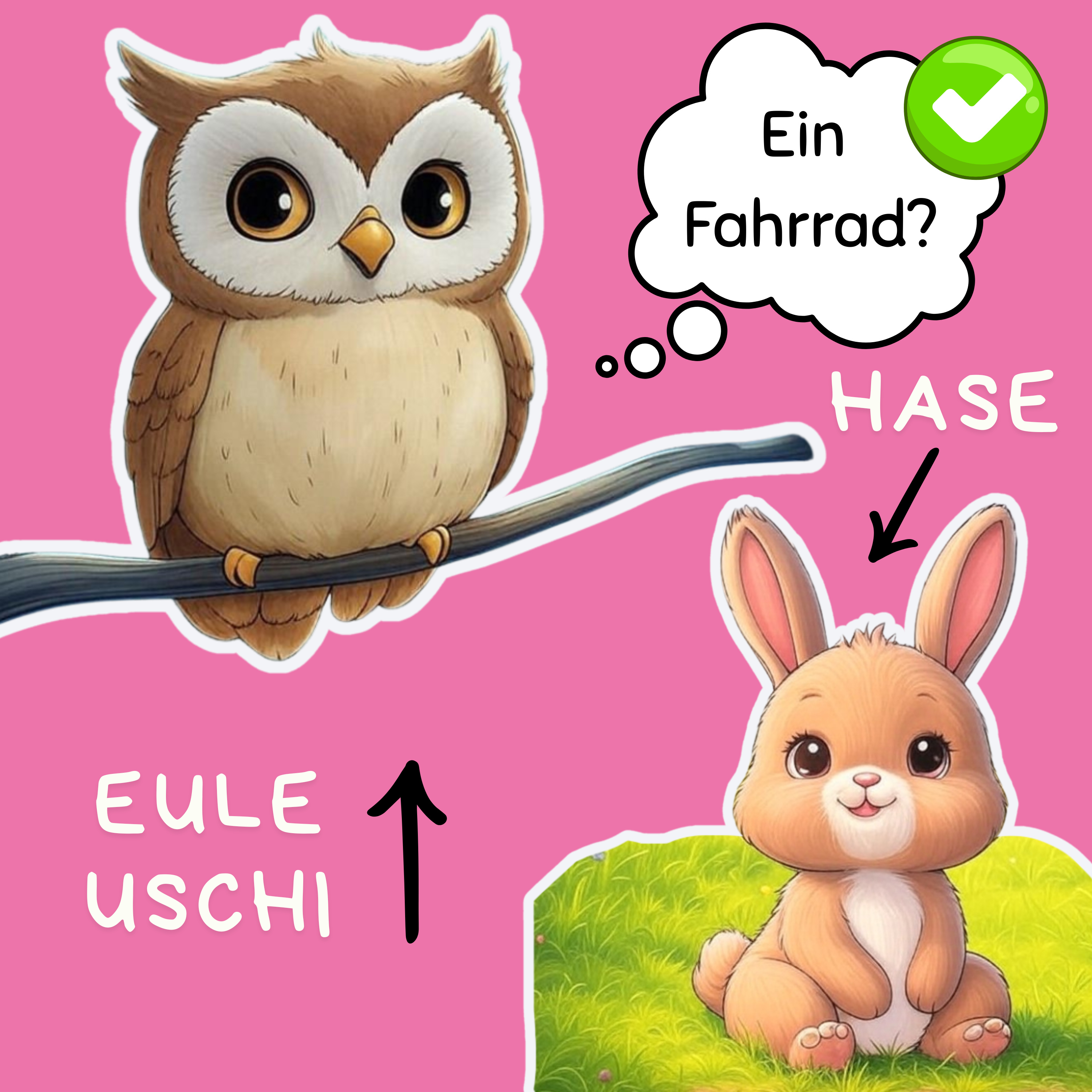 Eule Uschi und ihr Fahrrad