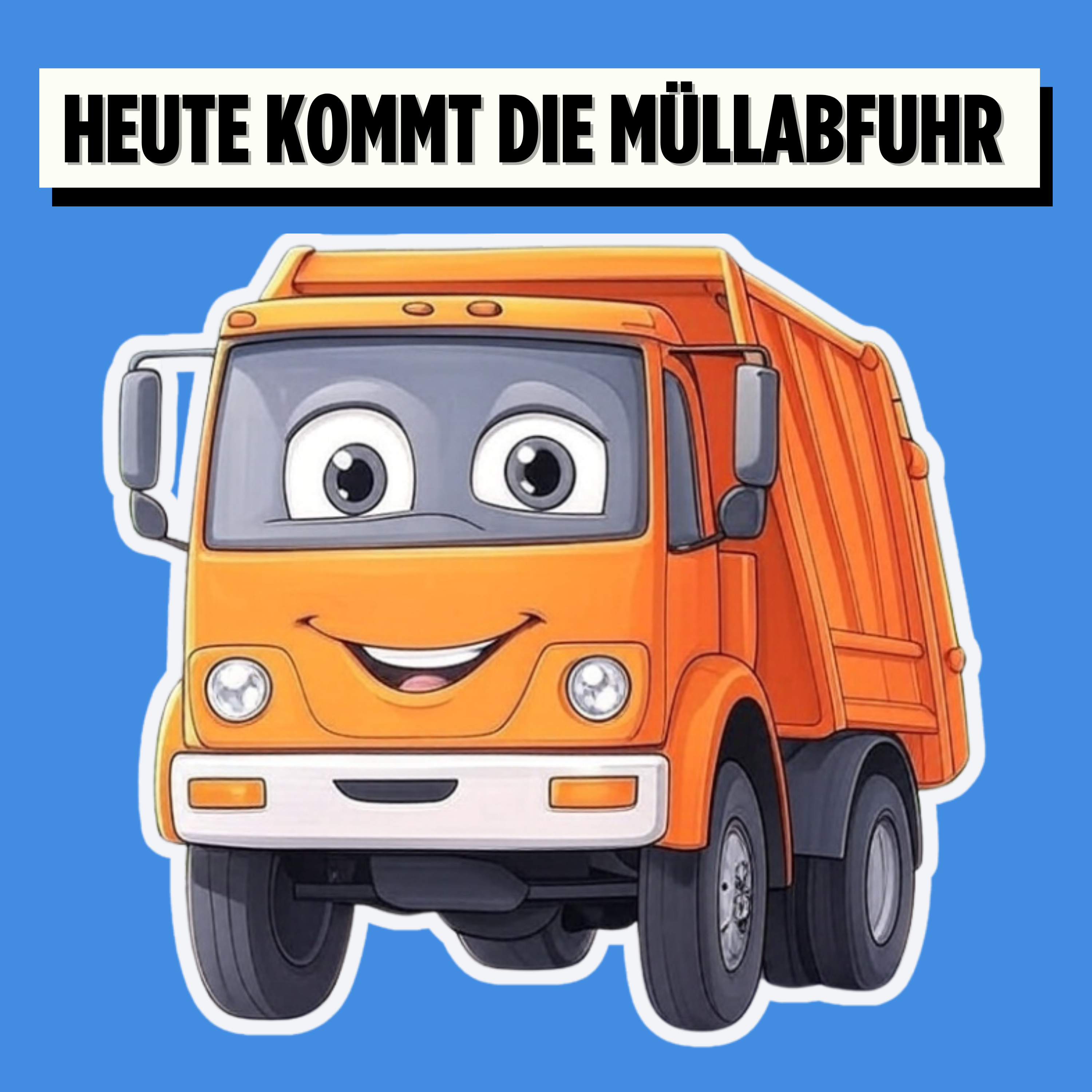 Morgens, wenn das Müllauto kommt