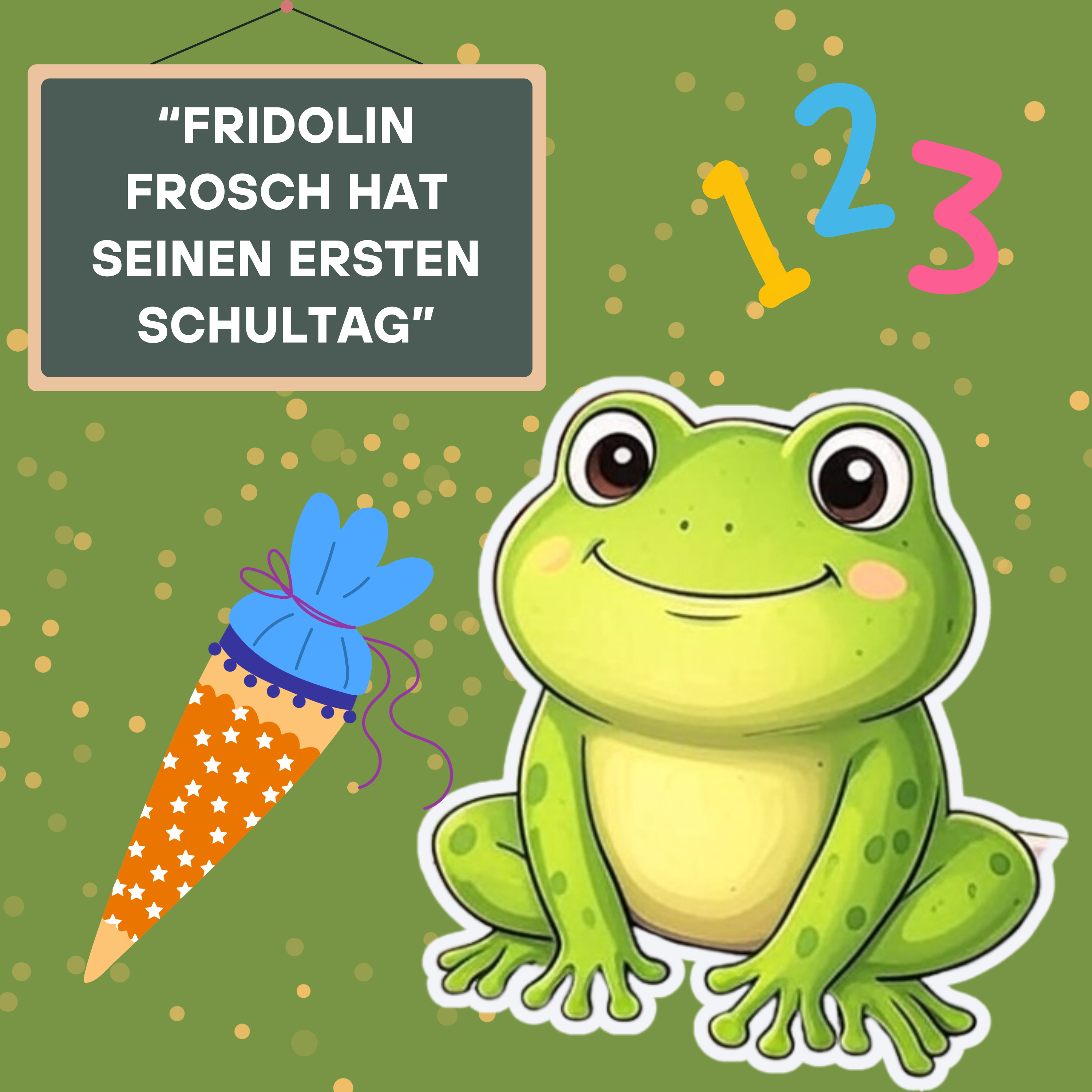 Fridolin Frosch hat seinen ersten Schultag