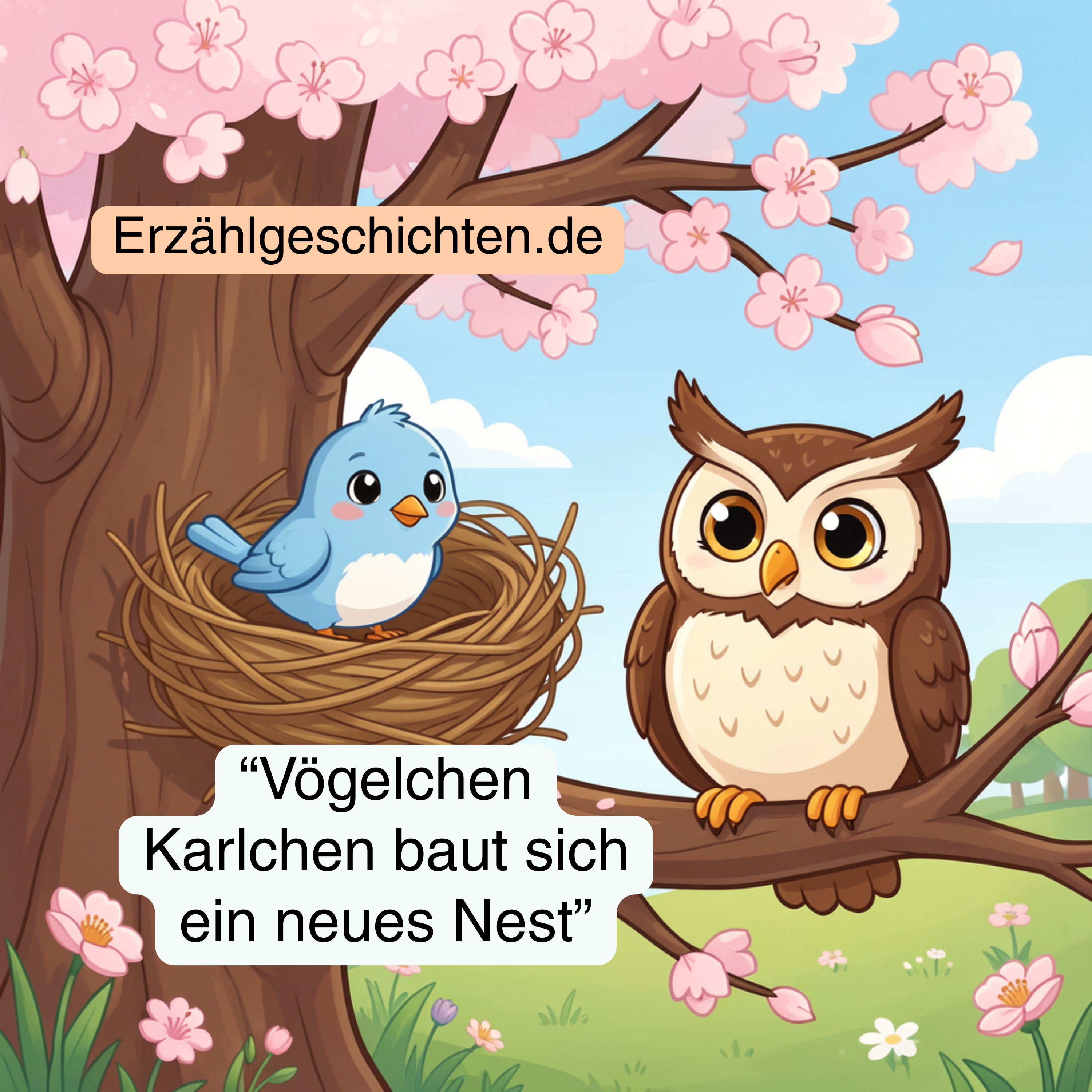 "Vögelchen Karlchen baut sich ein neues Nest"