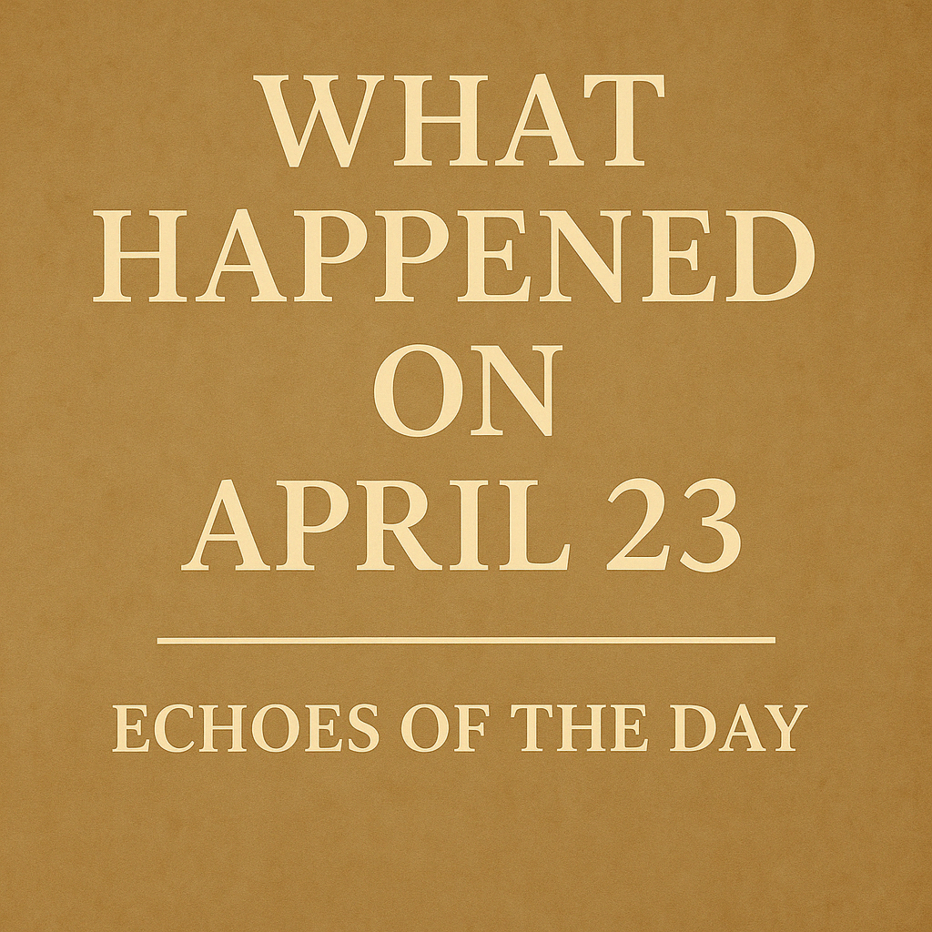 Echoes of April 23 - A Day of Drama, Diplomacy, and Soda Disasters. episode artwork