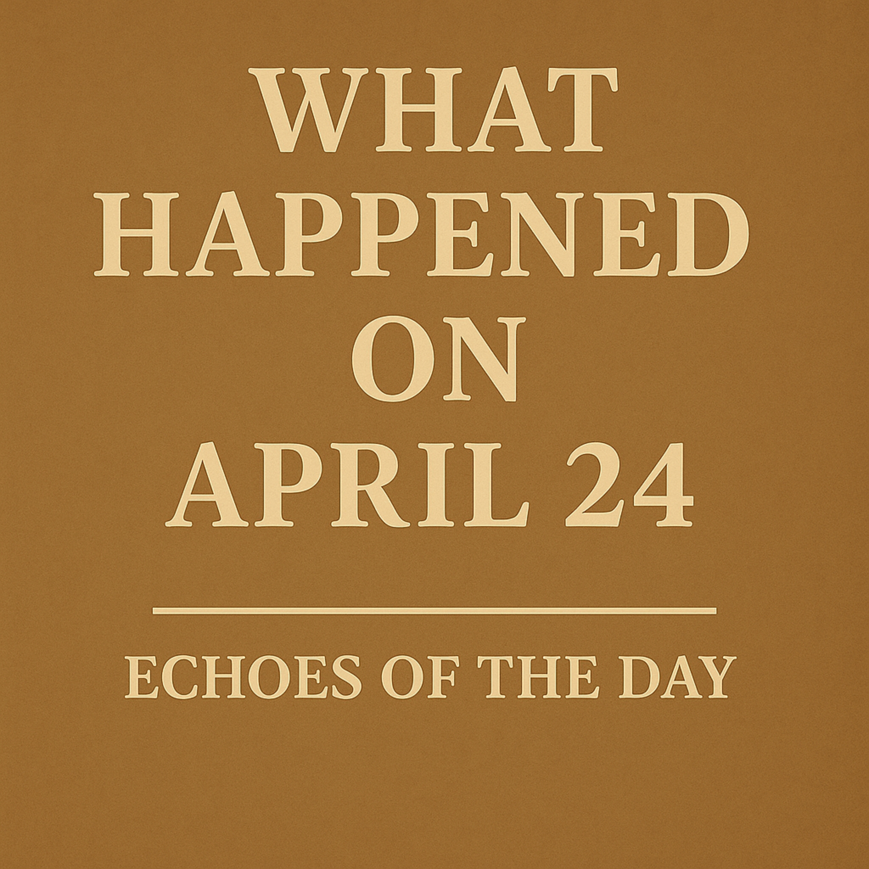 Echoes of April 24 - A day that echoes revolution, knowledge, and the stars. episode artwork