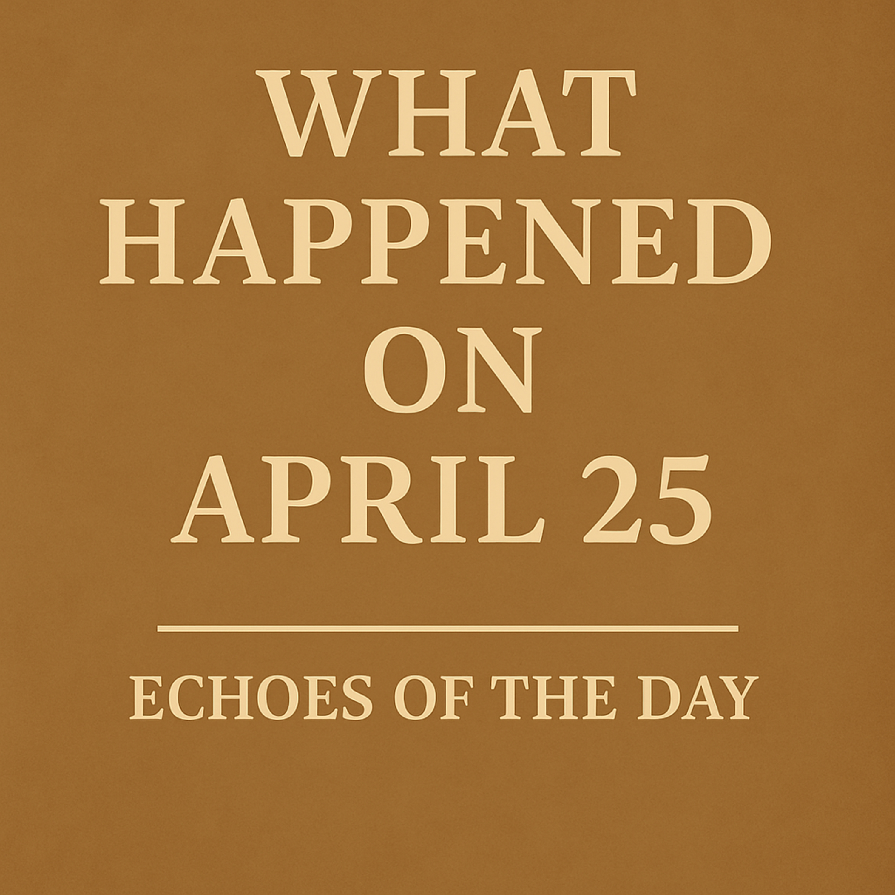 Echoes of April 25 - Innovation that reshaped the world. episode artwork