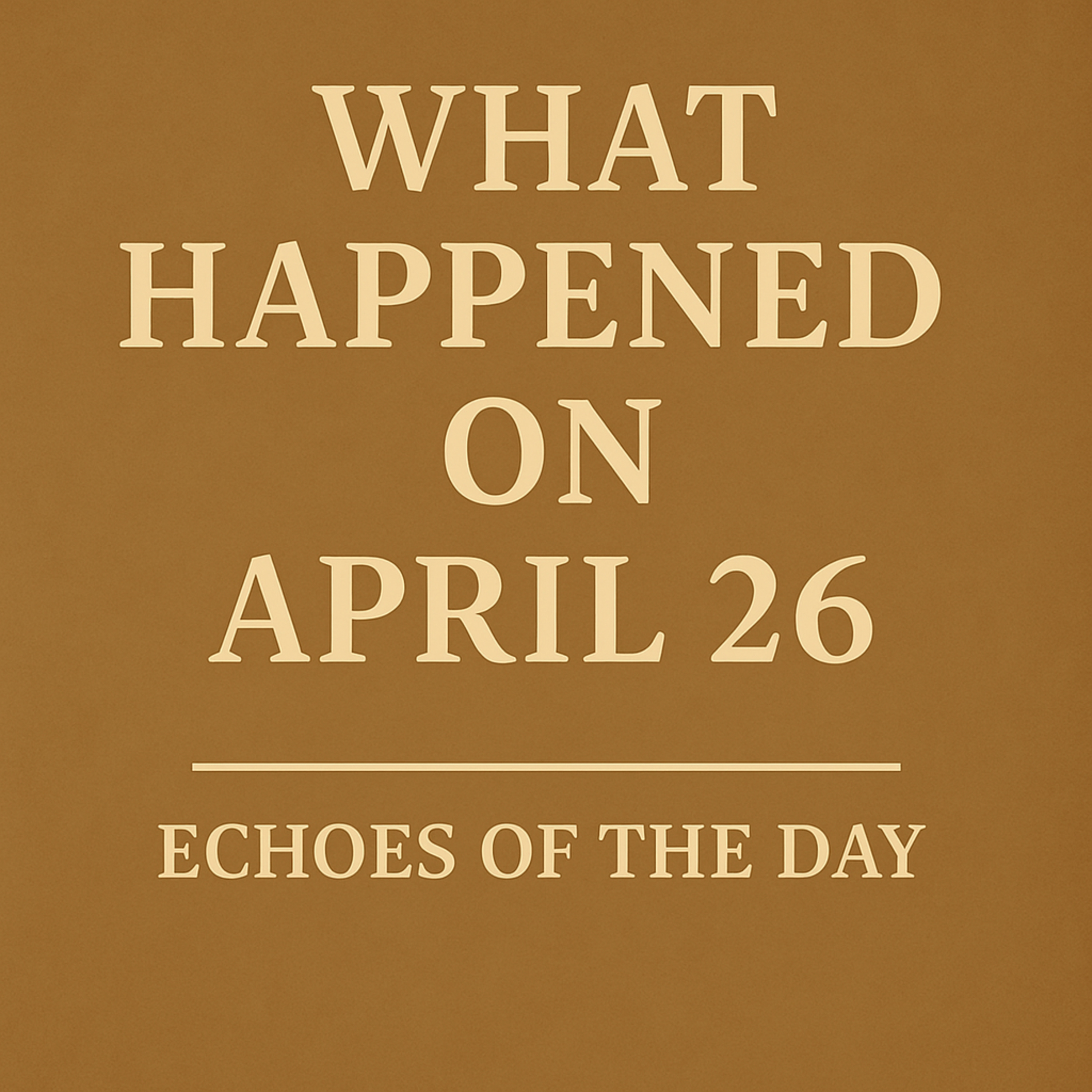 Echoes of April 26 - A day scarred by silence and smoke. episode artwork