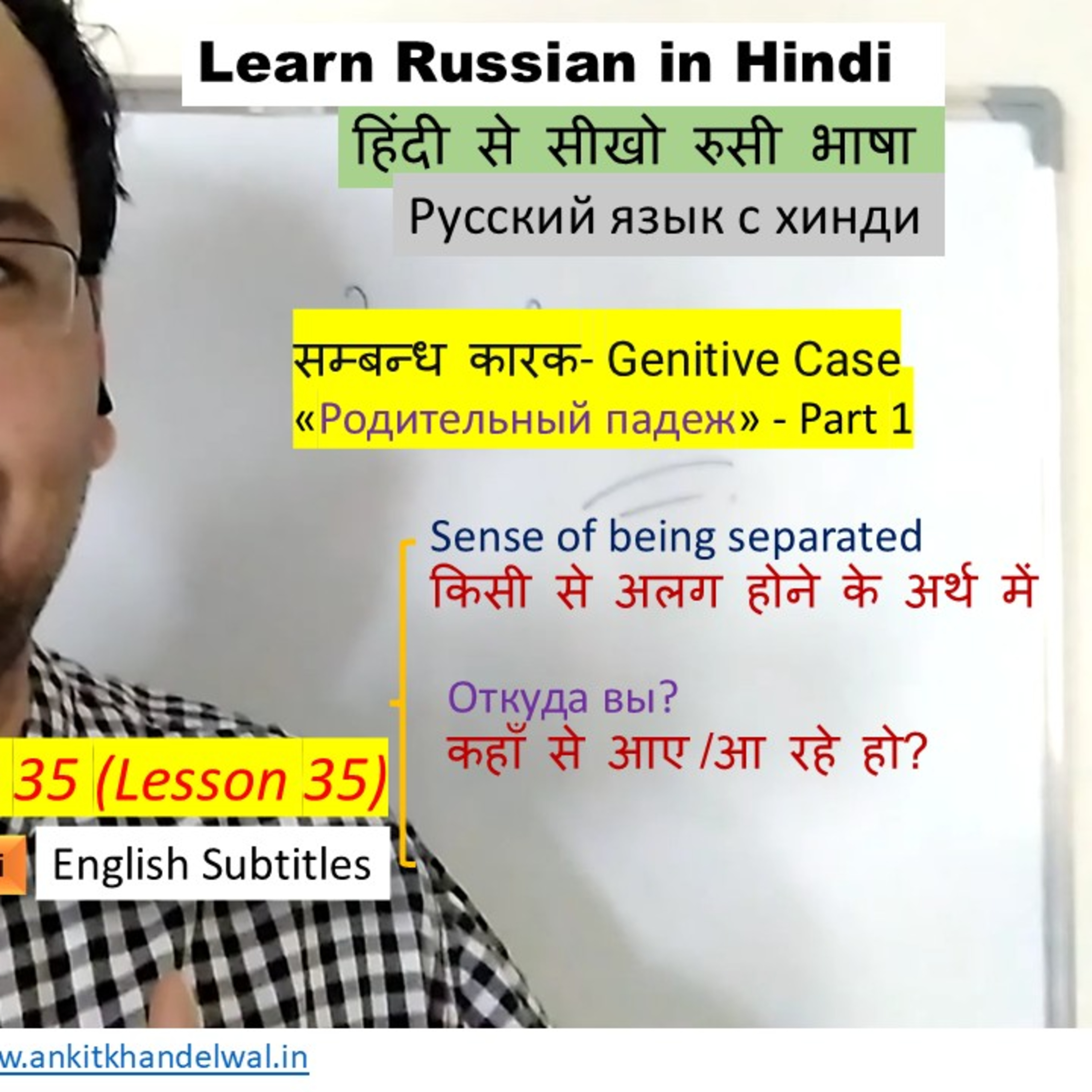 Learn Russian in Hindi#35: Introduction to Genitive Case episode artwork