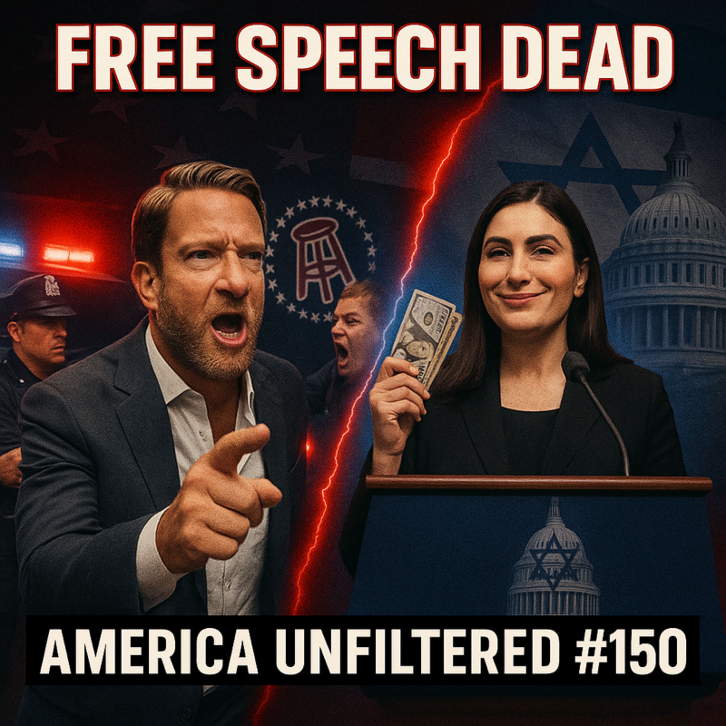 Dave Portnoy Heckler Arrested and Laura Loomer Sells Out Israel | America Unfiltered #150 episode artwork