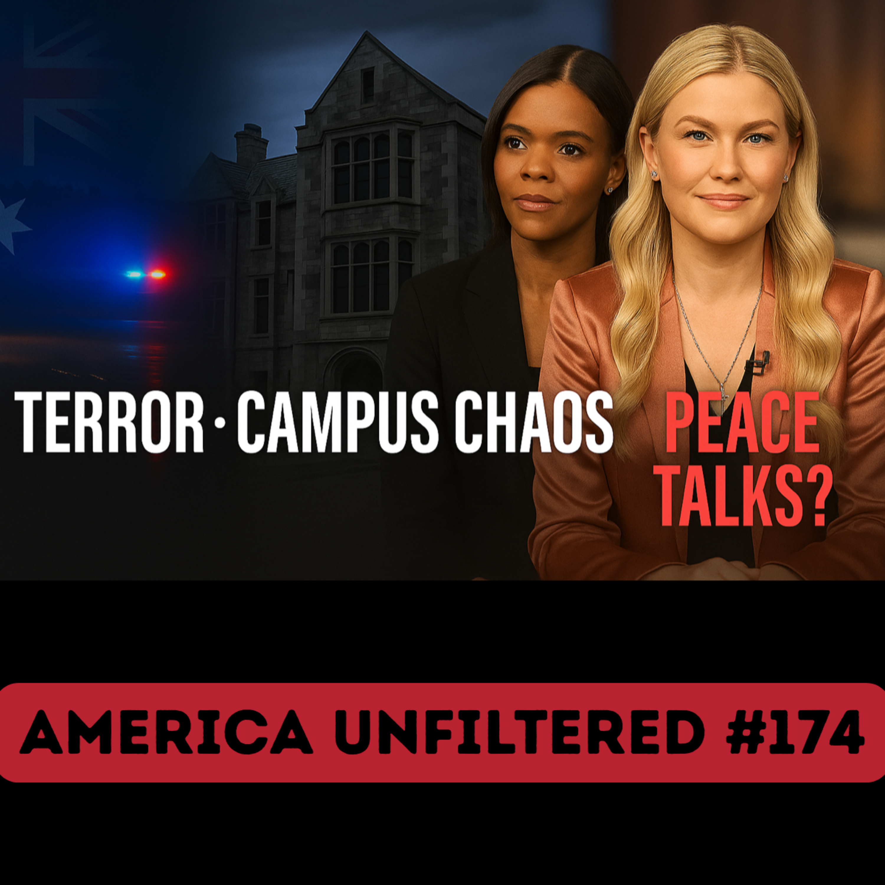 Bondi Beach Shooting, Brown Shooting, Candace Owens Erika Peace Summit?? America Unfiltered #174 episode artwork