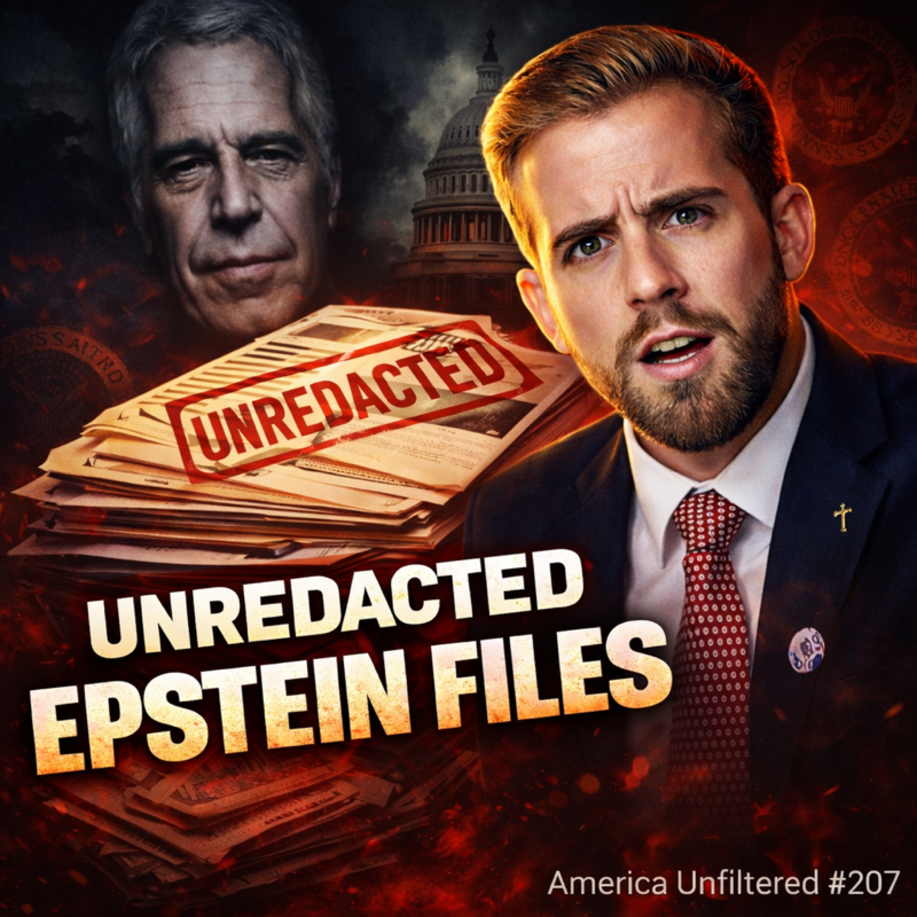 Unredacted Epstein Files Given to Congress | America Unfiltered #207  episode artwork