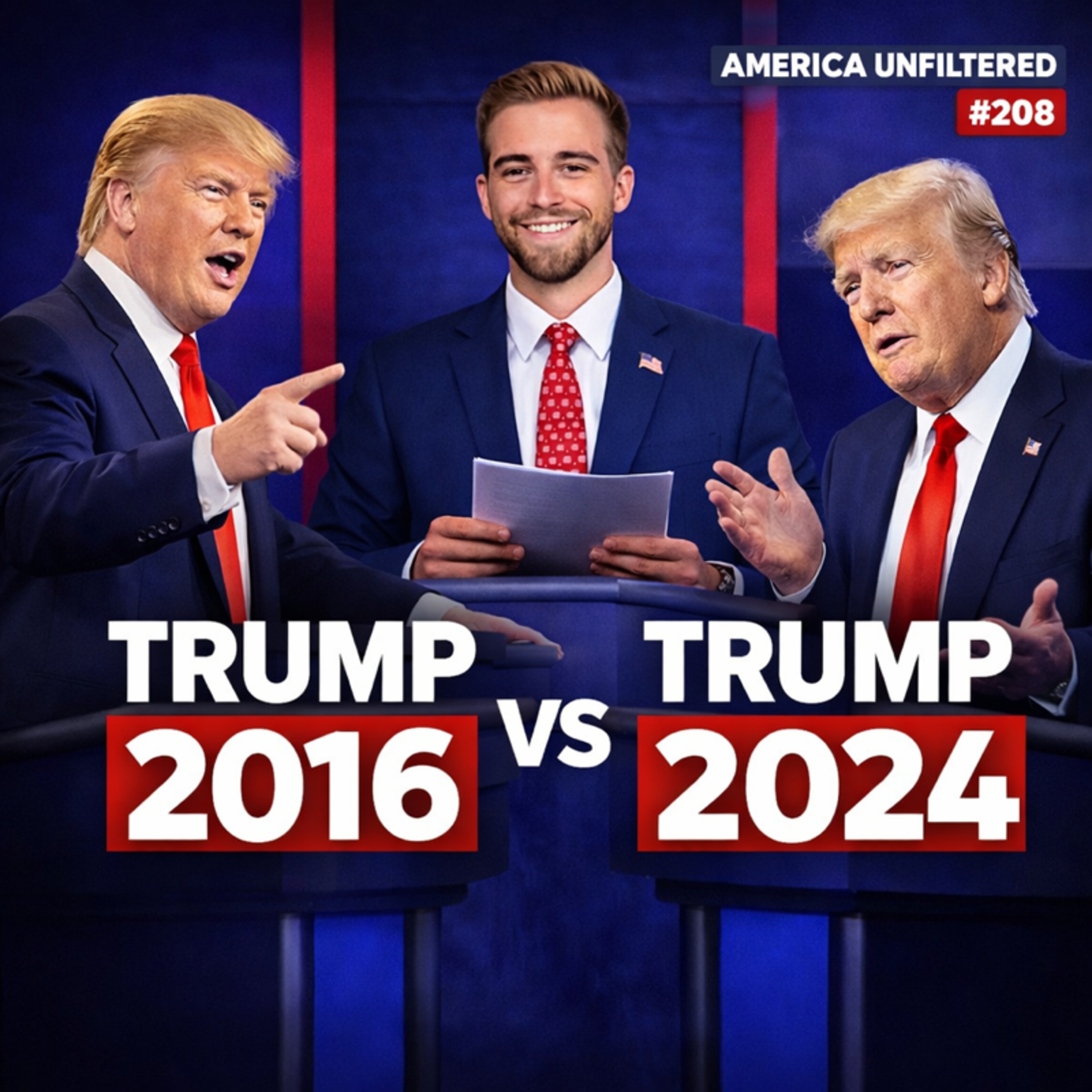 Trump 2016 vs Trump 2026 | America Unfiltered #208 episode artwork