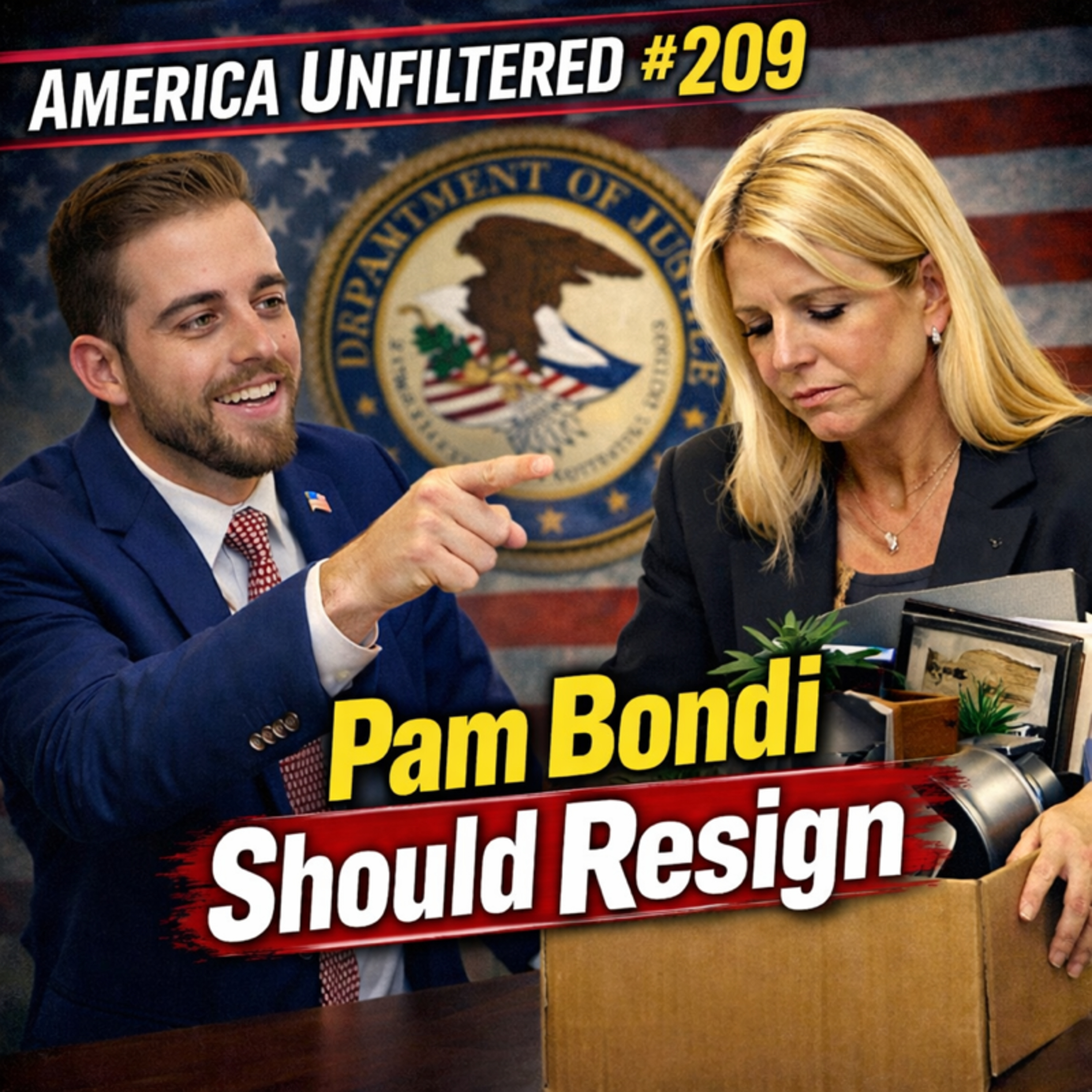 Pam Bondi Should Resign Immediately | America Unfiltered #209 episode artwork