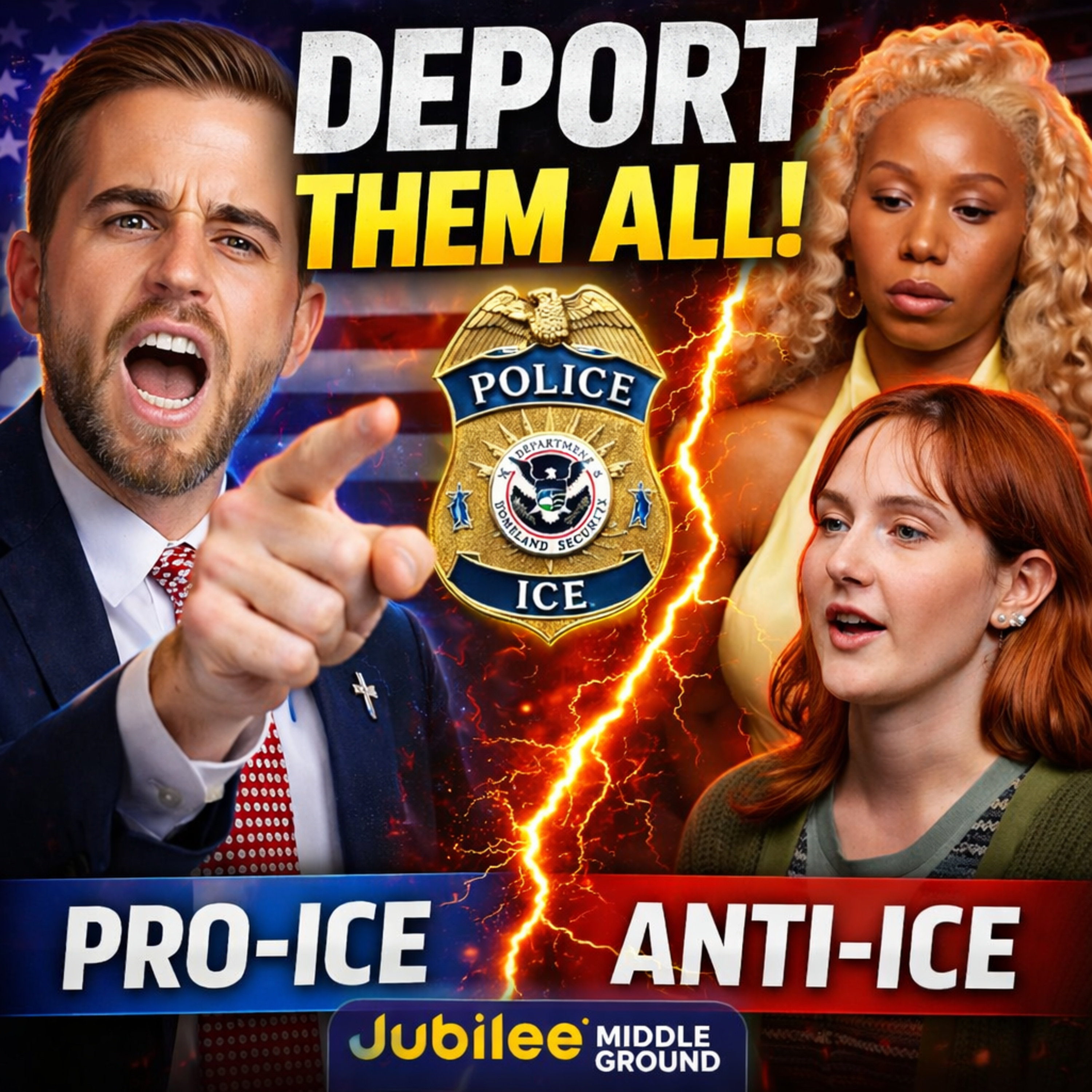 I Made Liberals Cry on Jubilee. Pro ICE vs Anti ICE Reaction | America Unfiltered #257 episode artwork