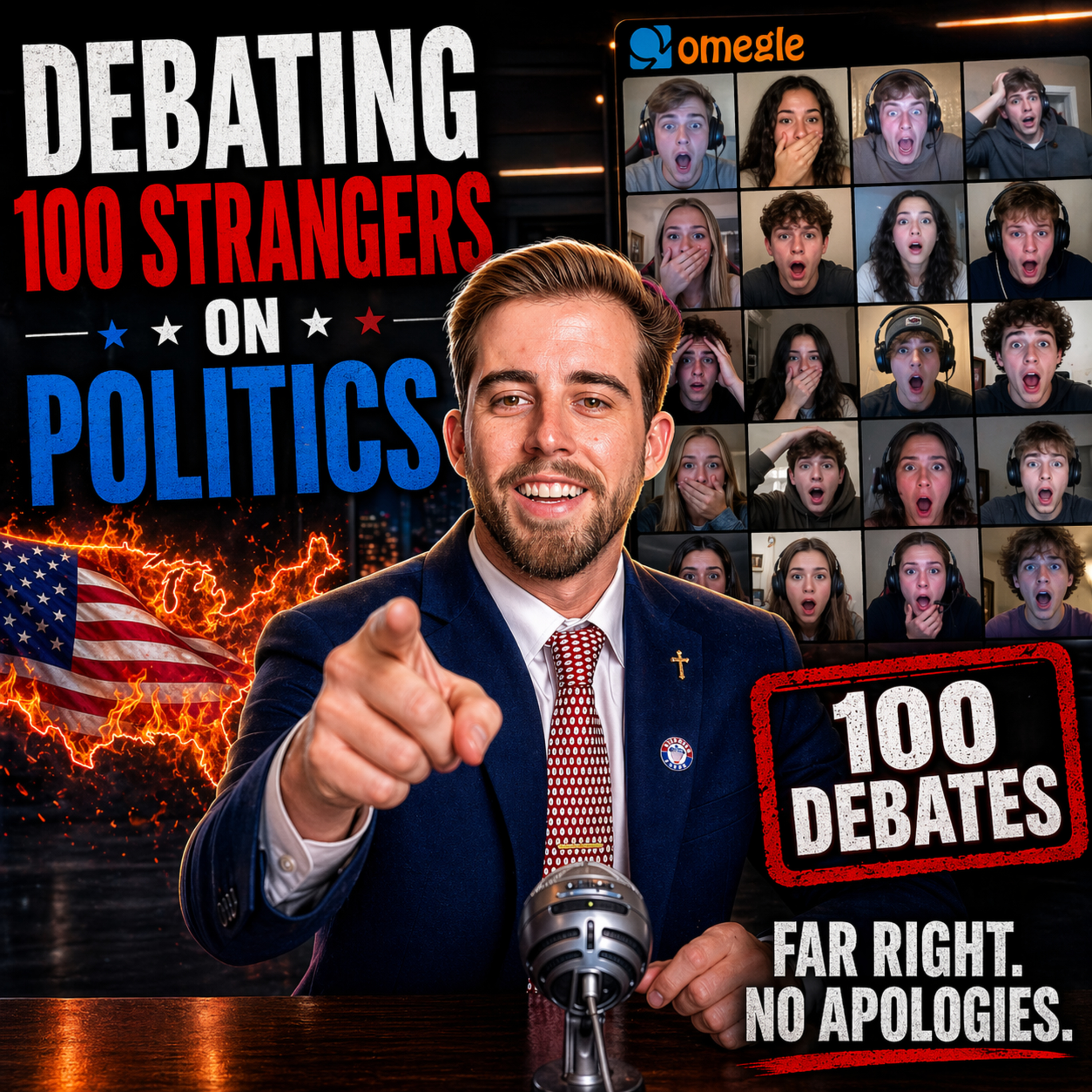 1 Far Right Debating 100 Strangers LIVE | America Unfiltered #259 episode artwork