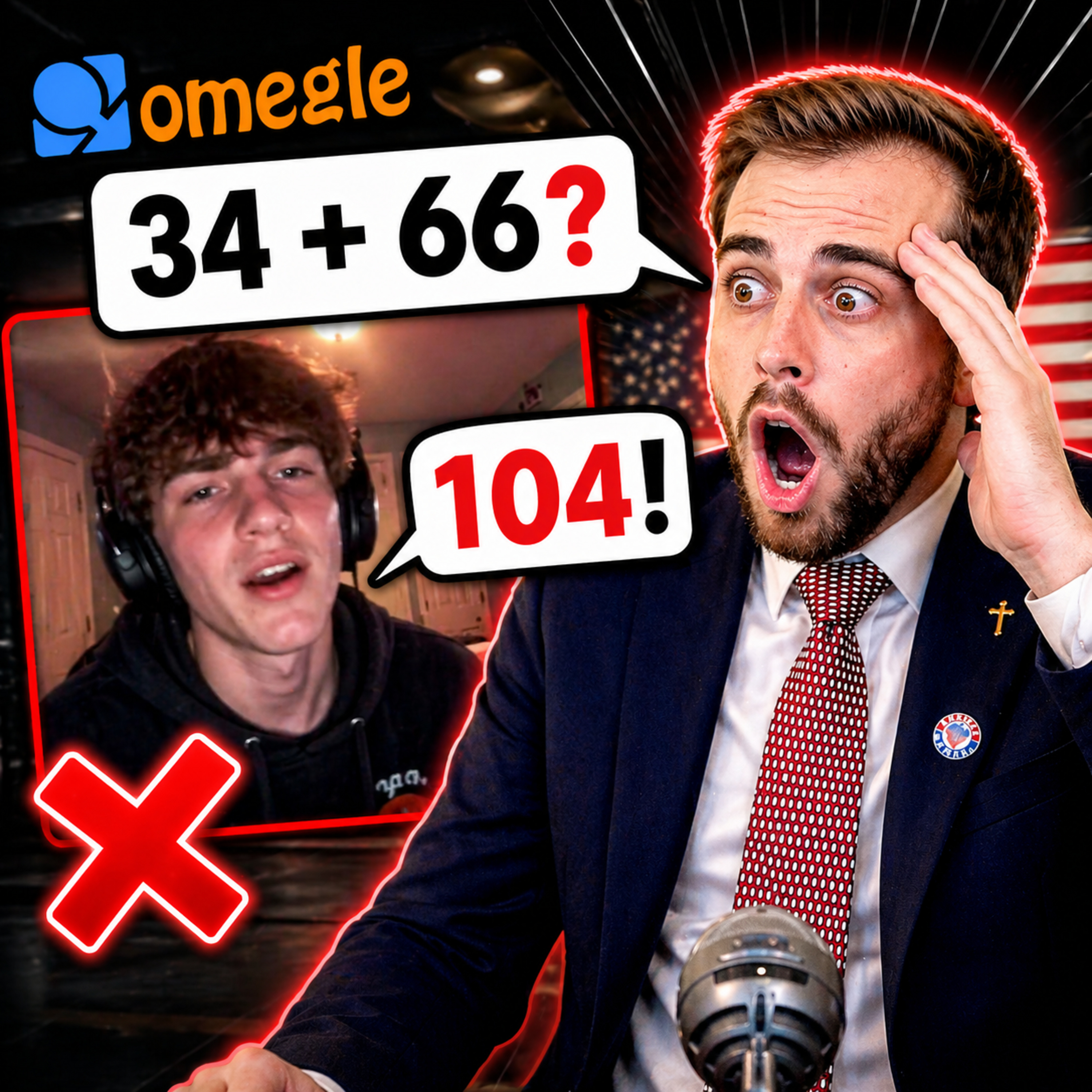 Asking Strangers Simple Math Questions on Omegle (They Fail) | America Unfiltered #262 episode artwork