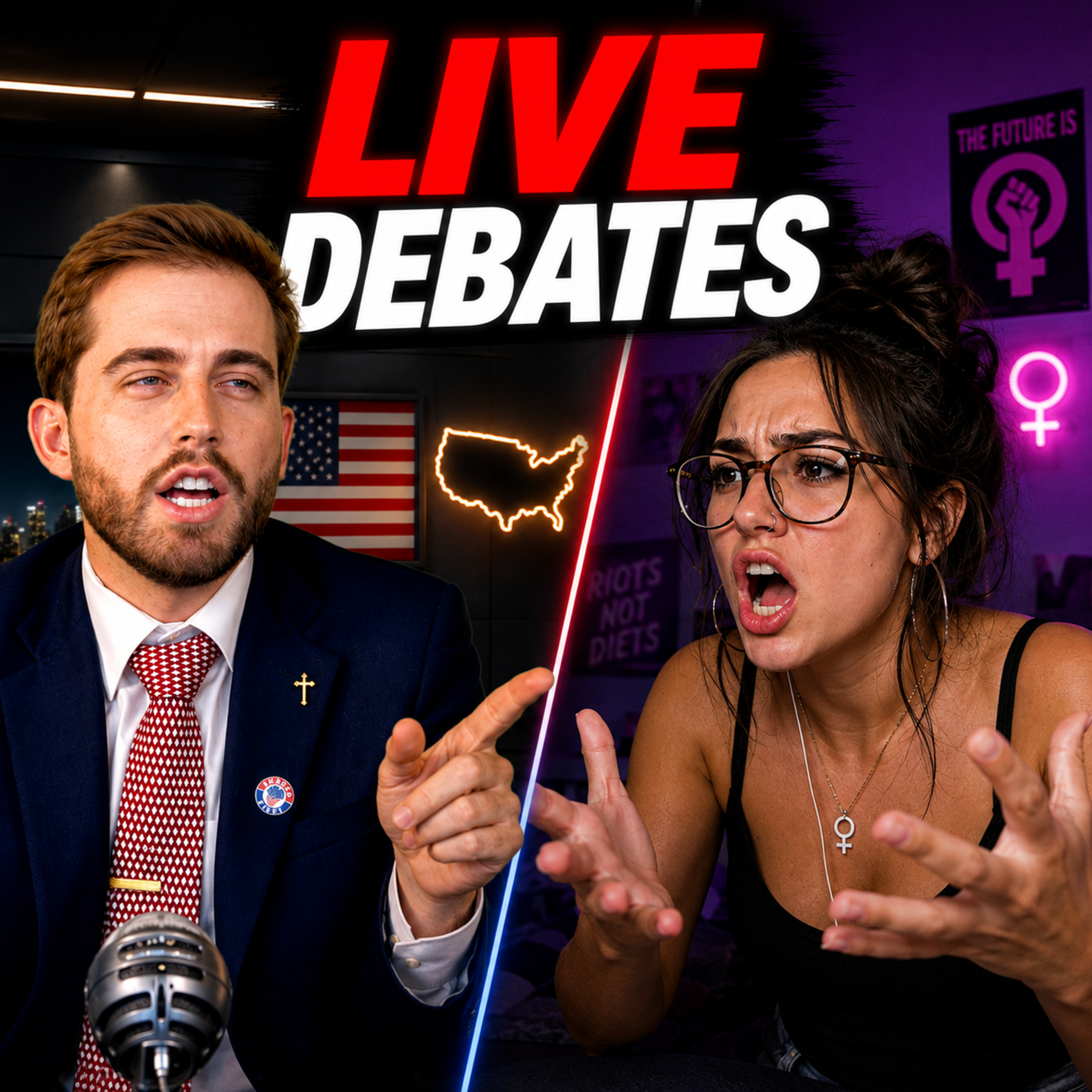 LIVE POLITICAL DEBATES vs Feminist | OMEGLE DEBATES | LIONHEART FREE From UK JAIL | Ep. 319 episode artwork