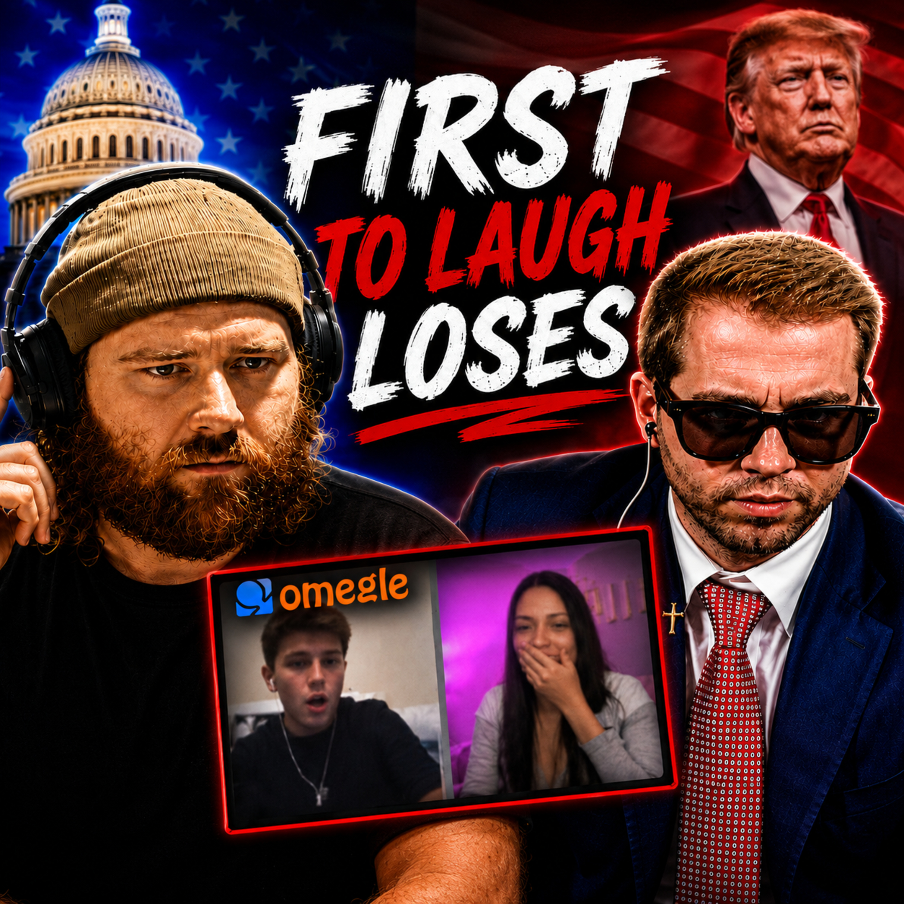 First To Laugh LOSES! America Unfiltered Show vs Crazy People Podcast| Ep. 335 episode artwork
