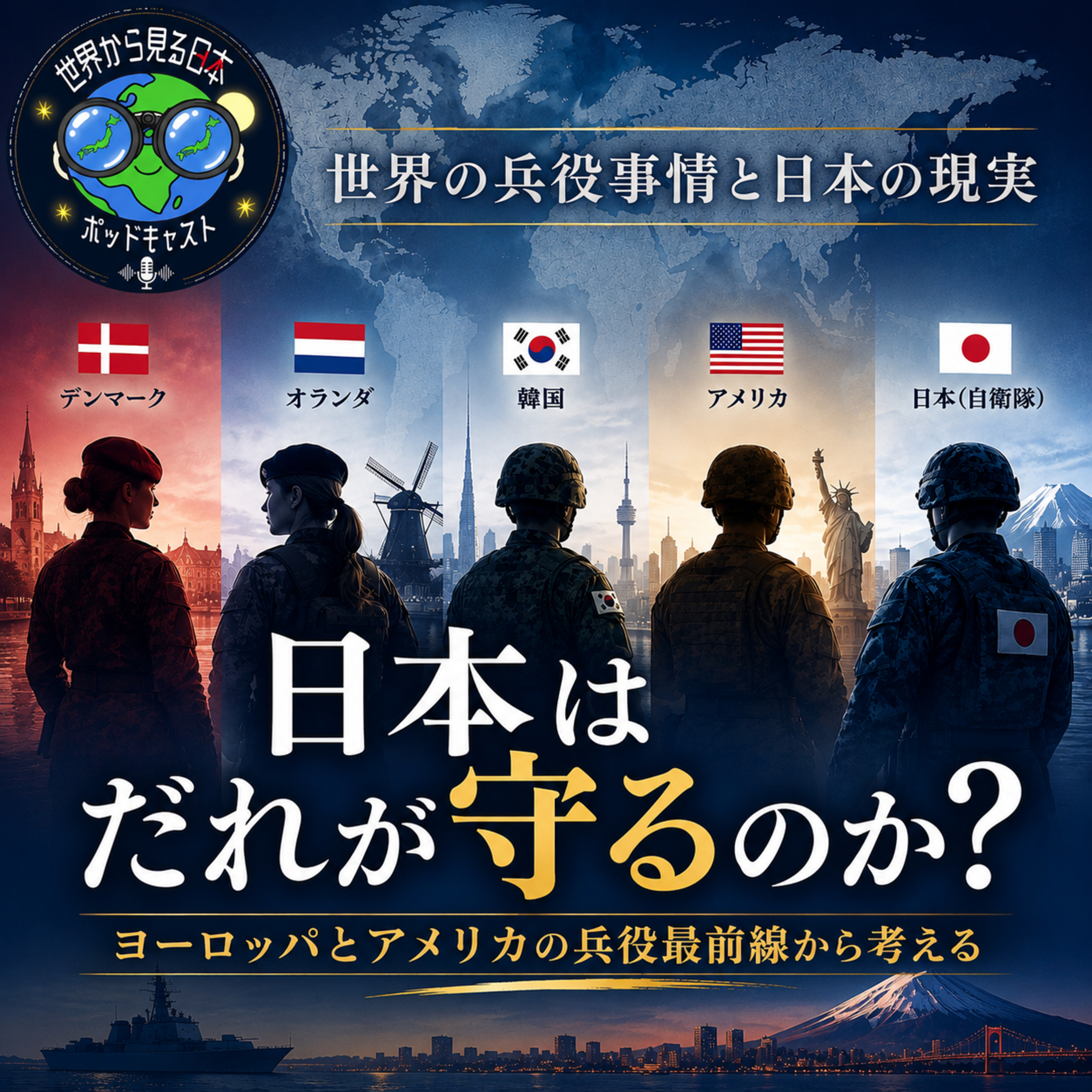 #34 日本はだれが守るのか? ~ ヨーロッパとアメリカの兵役最前線から考える~ episode artwork