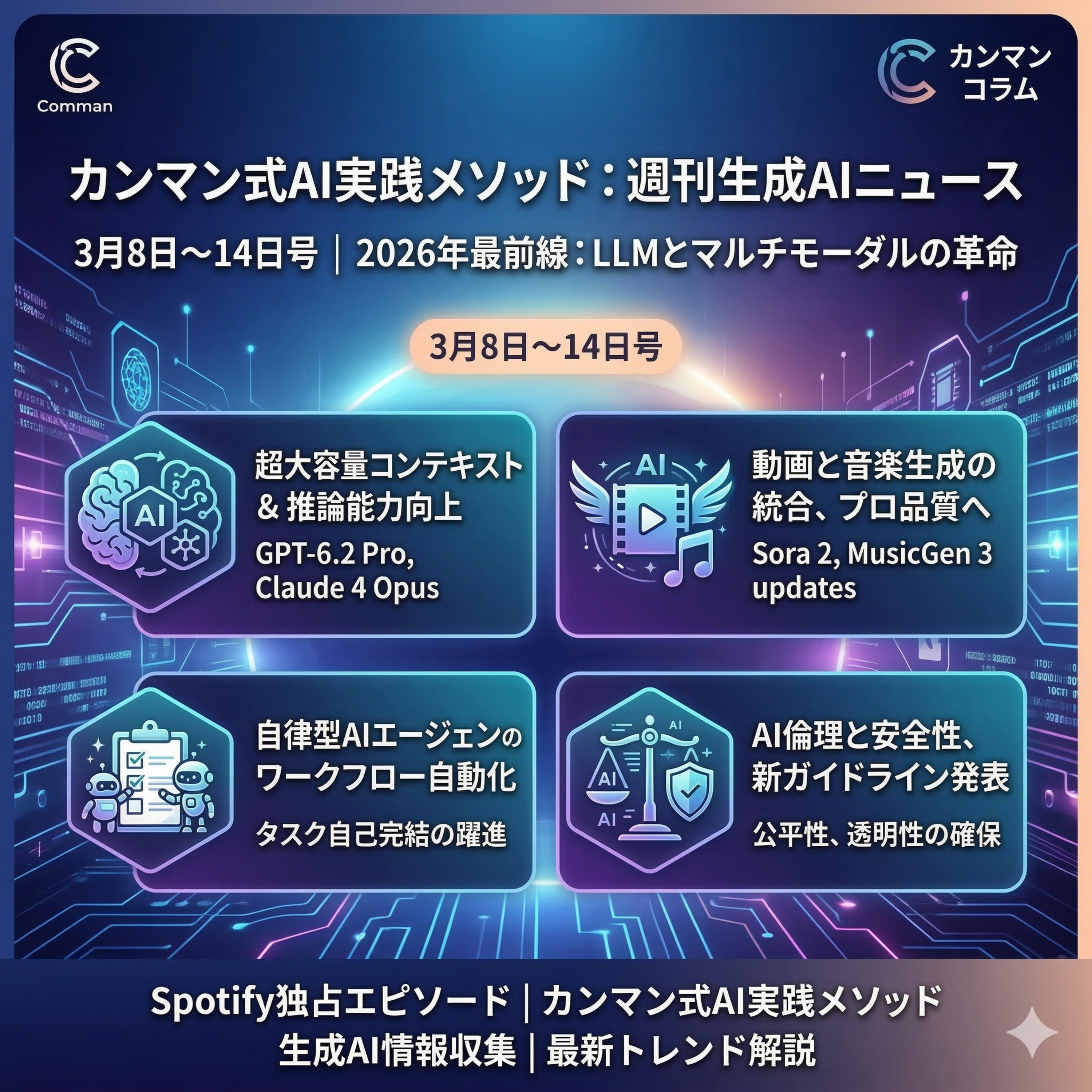 【2026年3月第2週】GPT-5.4 vs Claude 4.6 vs Gemini 3.1！AI戦国時代の到来と私たちが生き残るための戦略 episode artwork