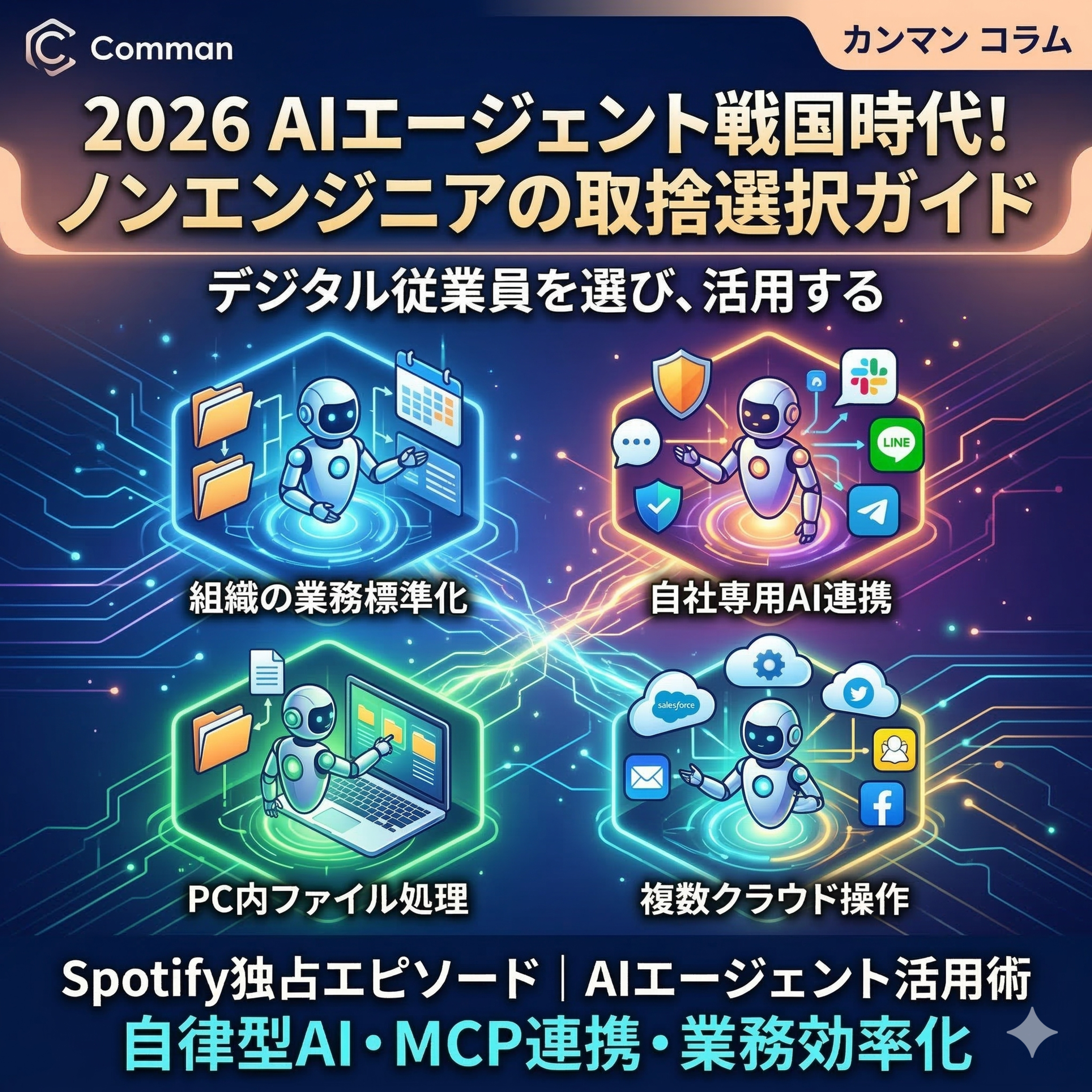 【2026年最新】AIエージェント戦国時代！ノンエンジニアのための「デジタル従業員」活用術｜カンマン式AI実践メソッド episode artwork