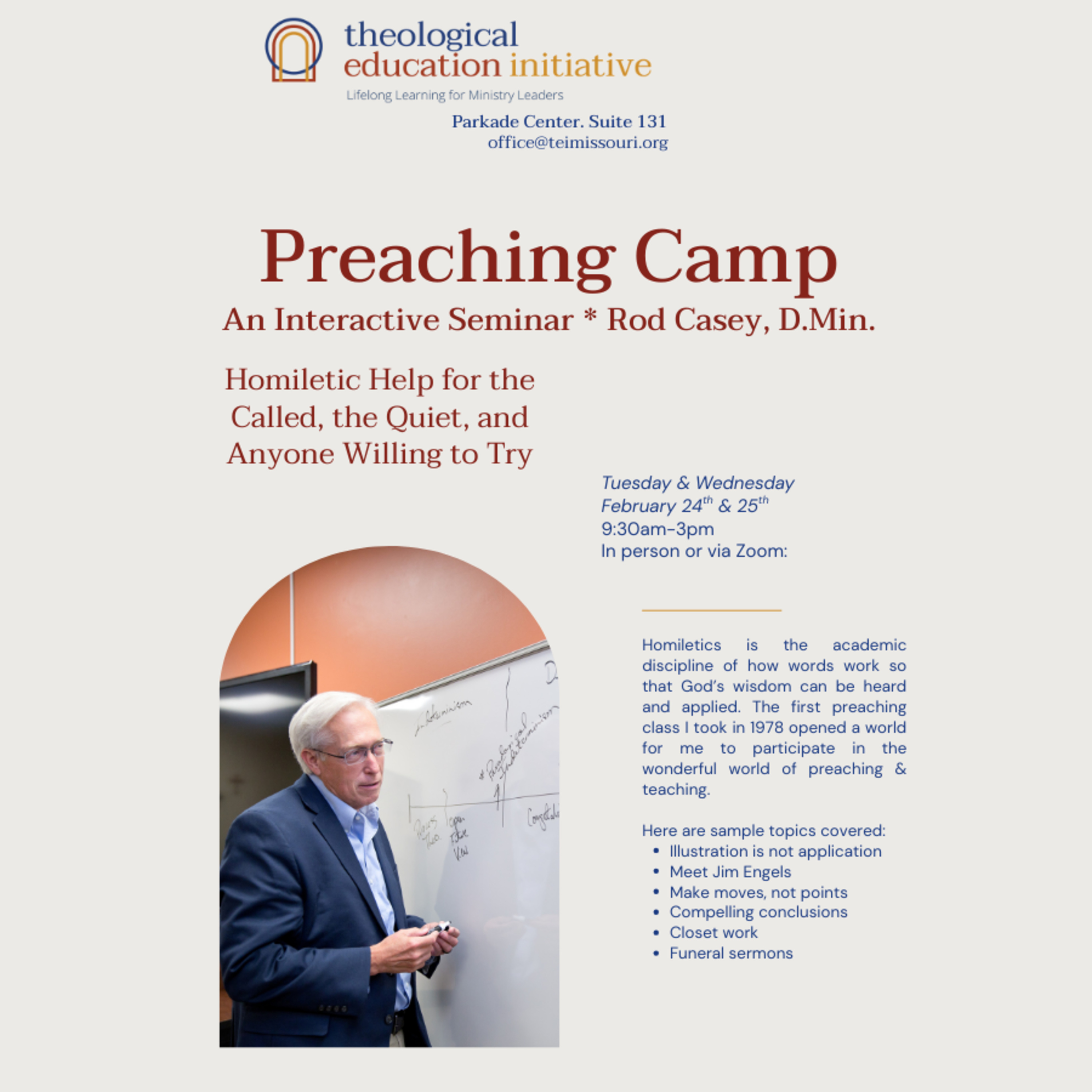 Preaching Camp. 2026. Episode 1 of 8. episode artwork