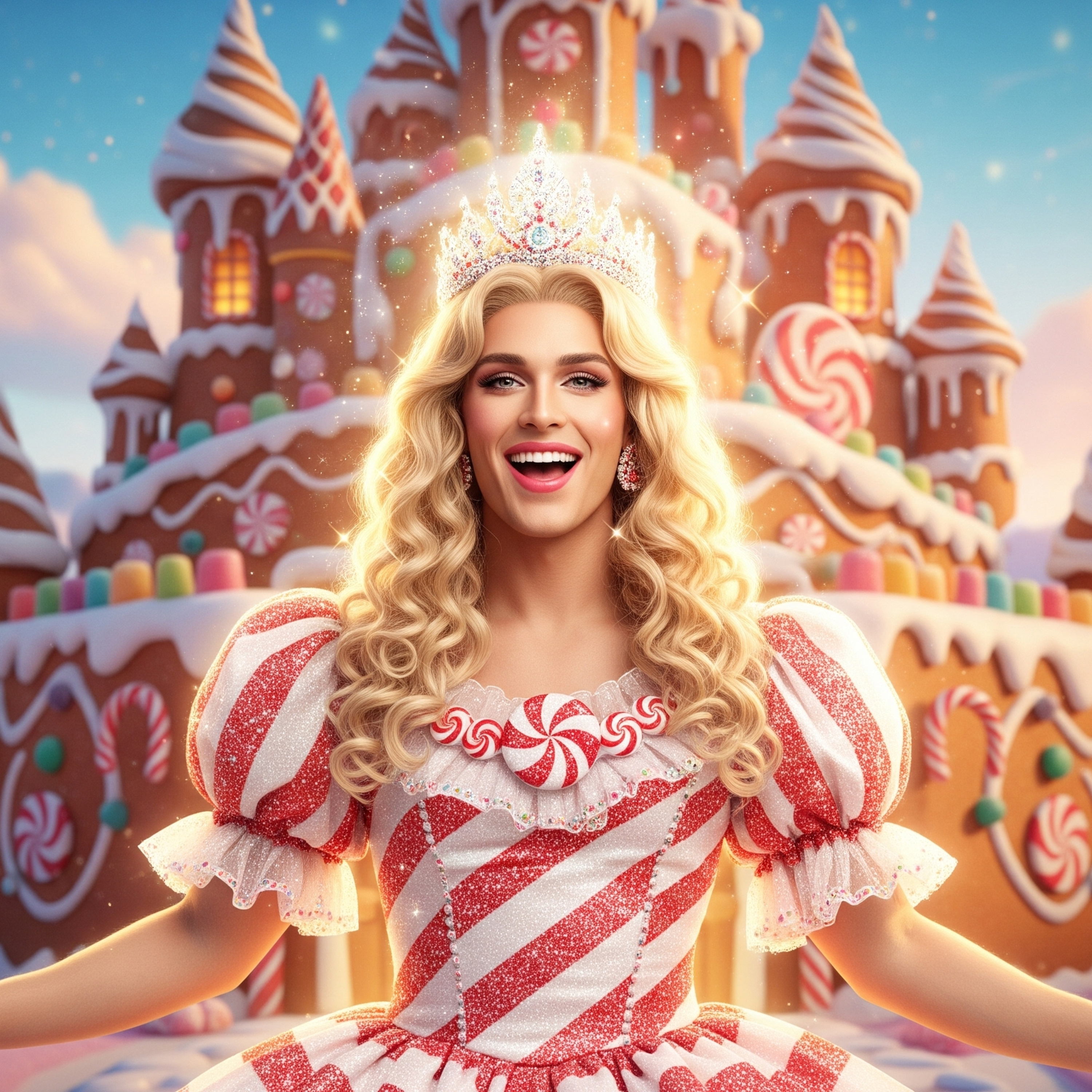 🎄👑 The Gingerbread Ball: Crowned as the Candy Cane Princess 🍭✨ | Magical Feminization Story episode artwork