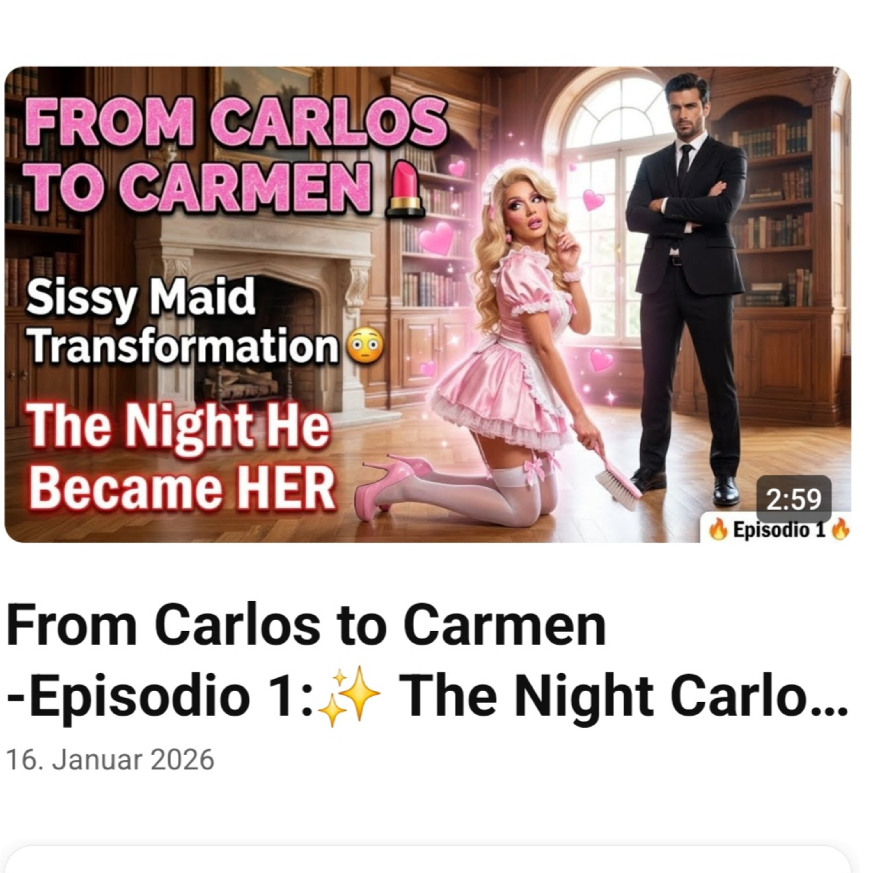 From Carlos to Carmen, Sissy Maid Transformation episode artwork