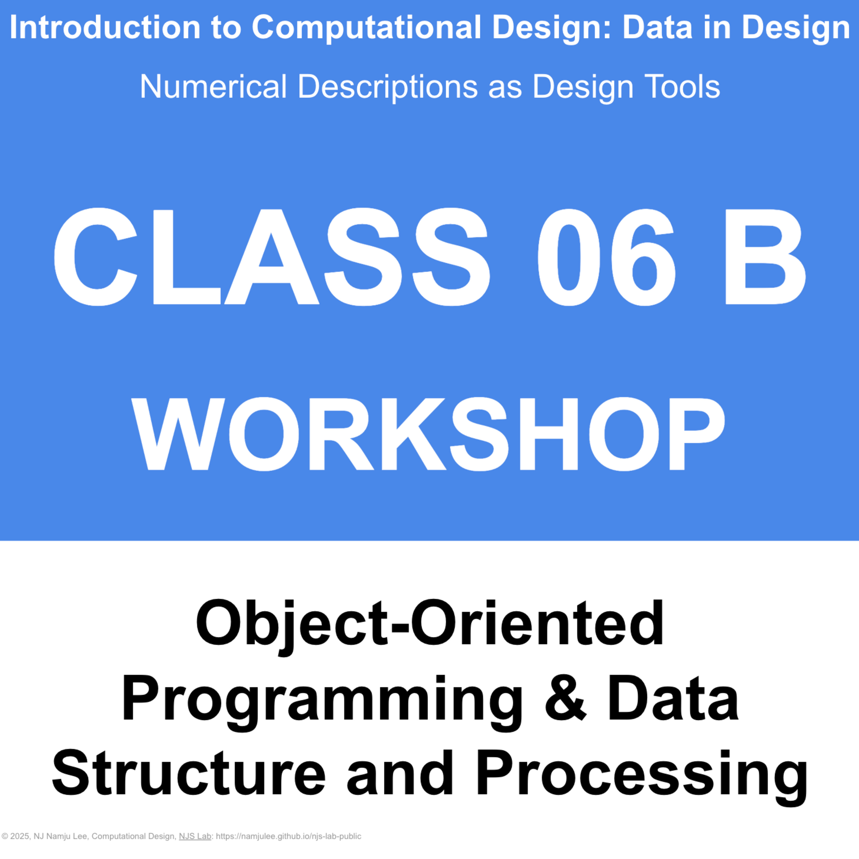 Class 06 B: Workshop - OOP and Design Data Structure episode artwork