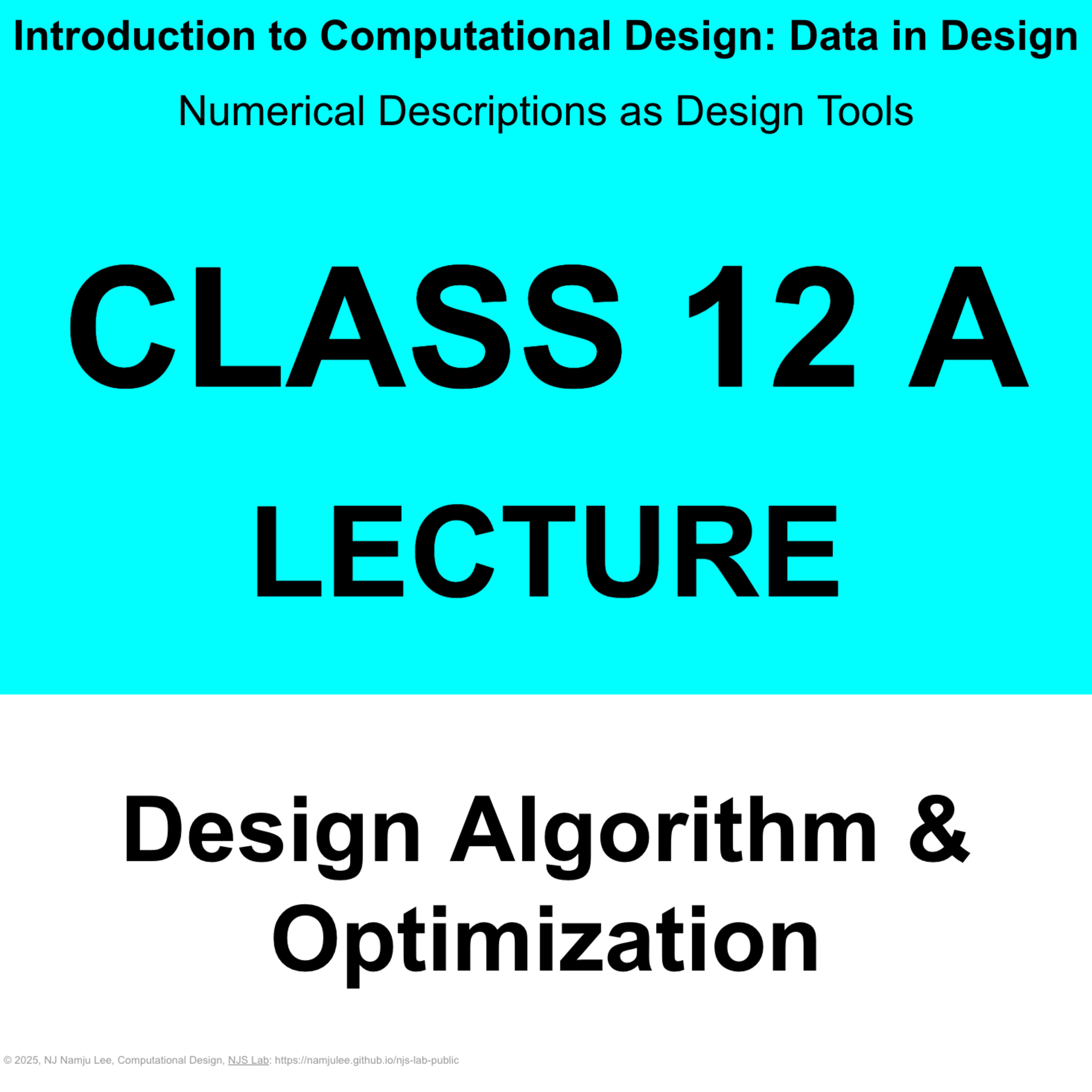 Class 12 A: Lecture - Design Algorithm & Optimization episode artwork
