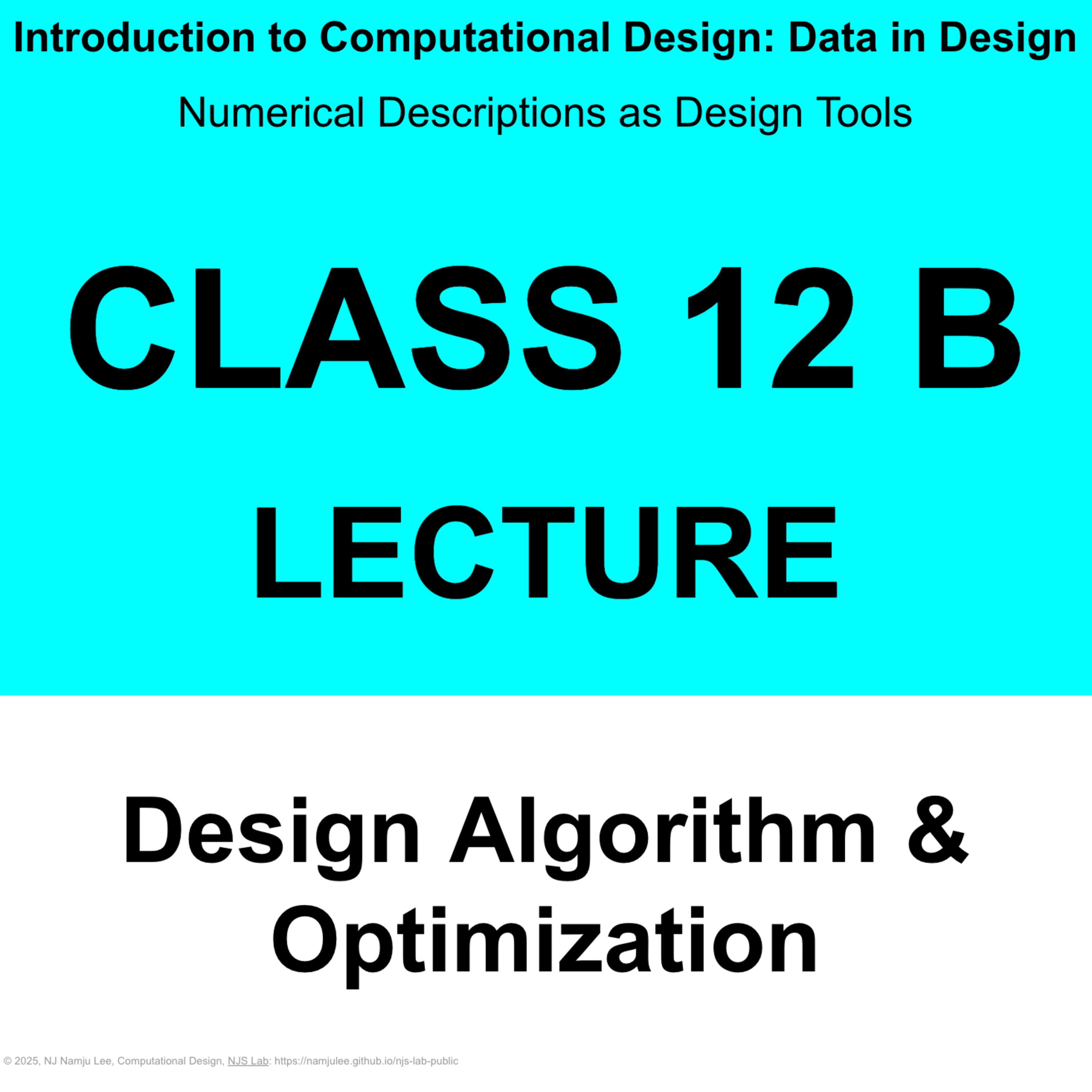 Class 12 B: Lecture - Design Algorithm & Optimization episode artwork