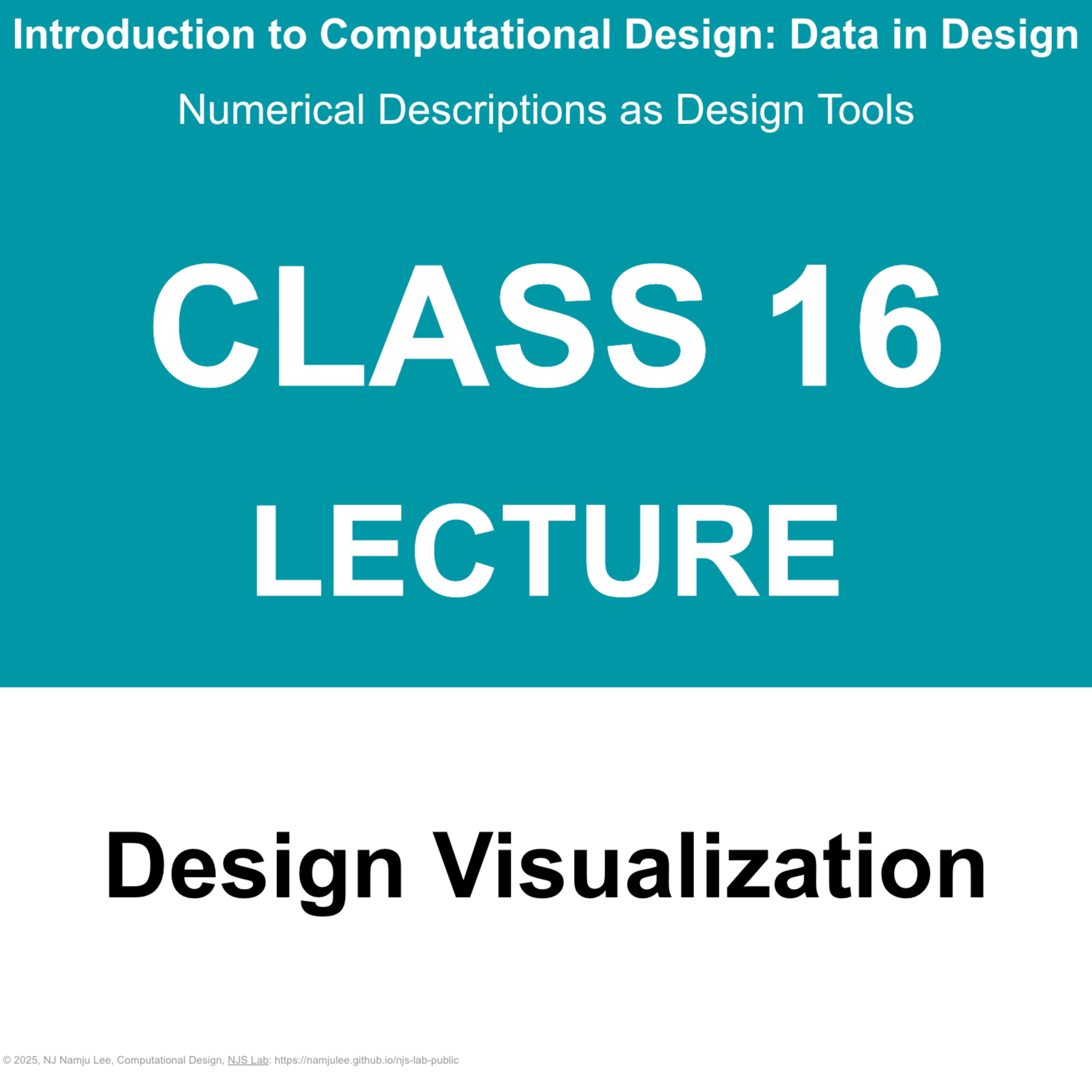 Class 16 A: Lecture - Design visualization episode artwork