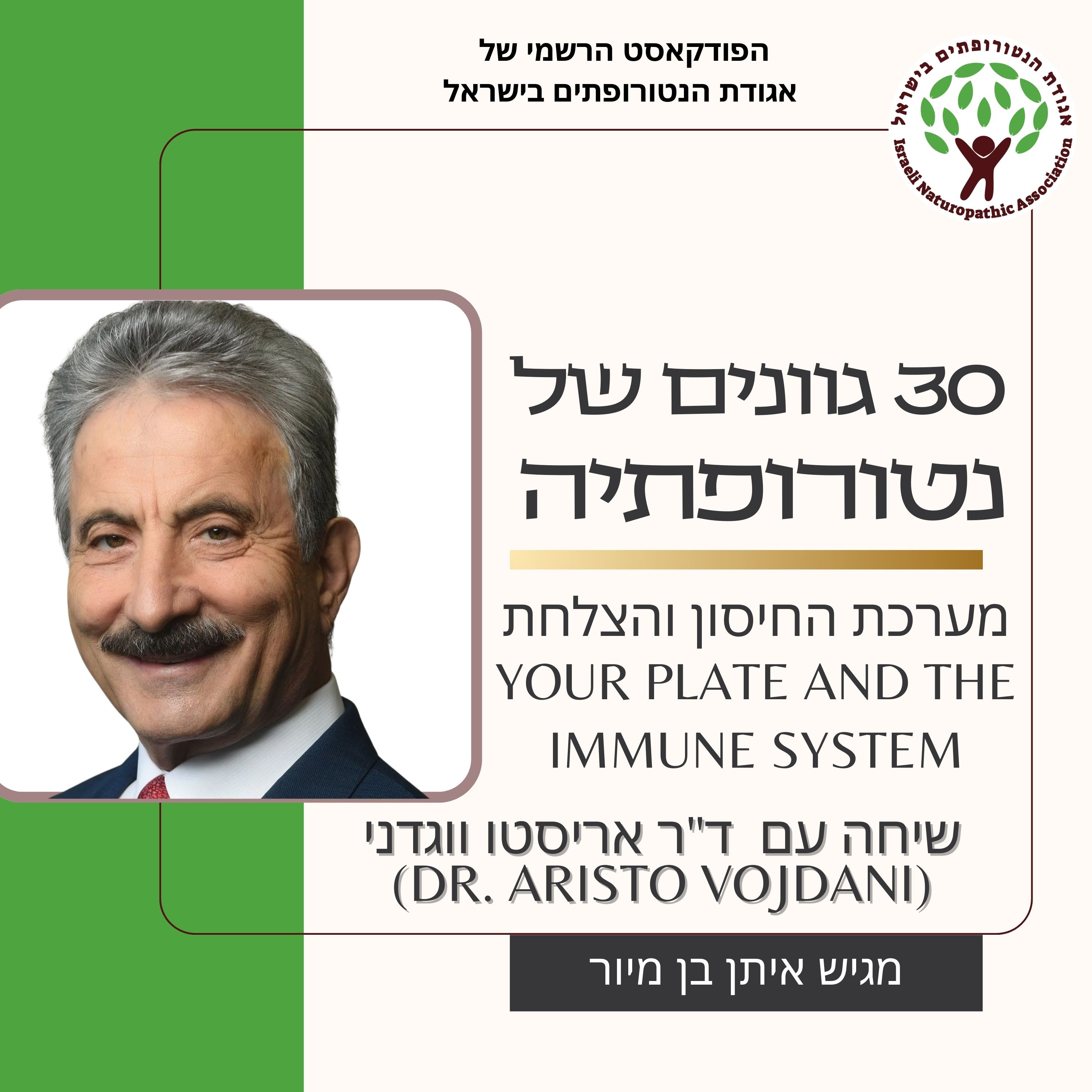 מערכת החיסון והצלחת - ראיון עם ד"ר אריסטו ווג'דאני / Interview with Dr. Aristo Vojdani episode artwork