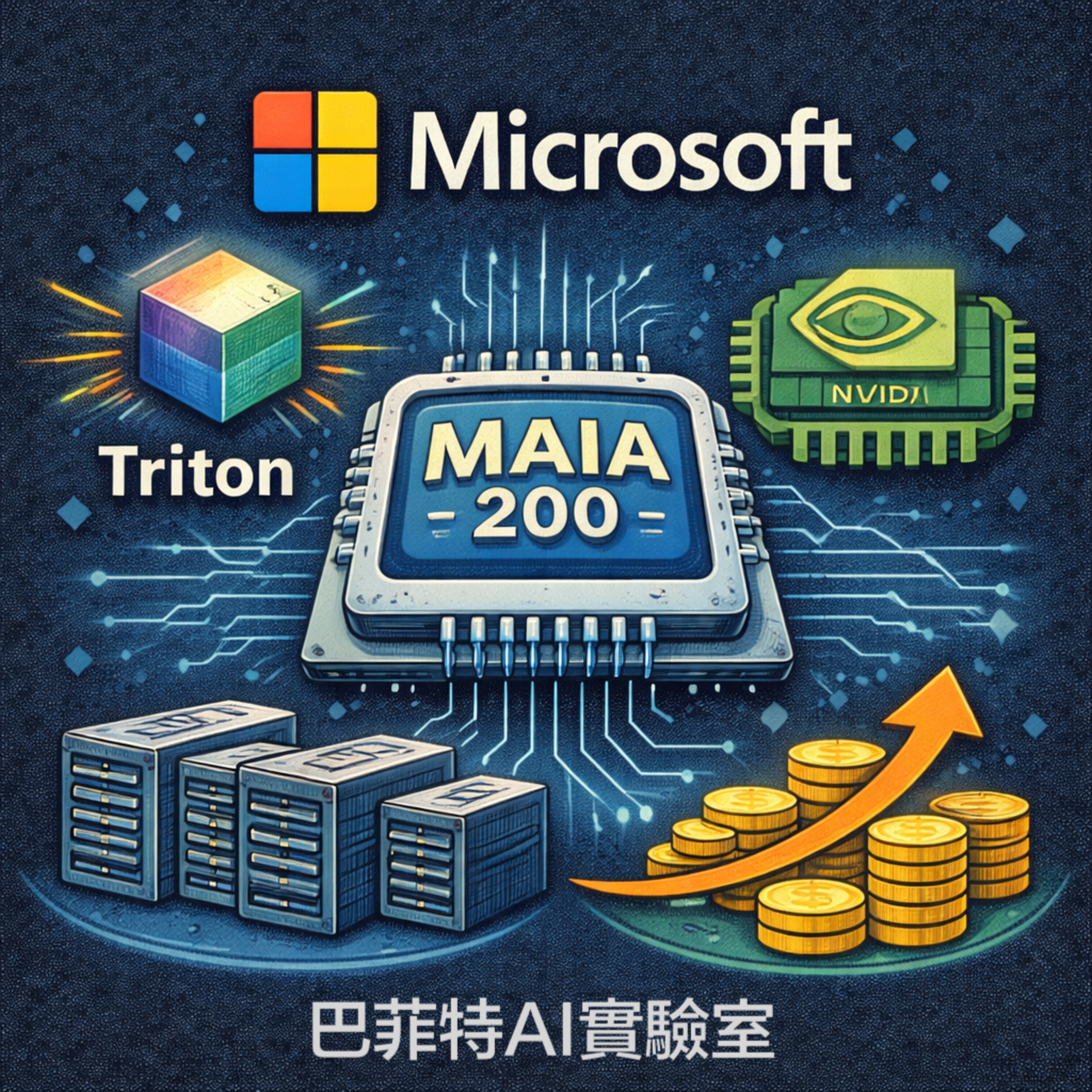 EP240 | 微軟 Maia 200 震撼登場：Triton 攻擊 CUDA 護城河，揭開 Nvidia 壟斷崩裂的中期劇本。 (說明欄中有連結) episode artwork