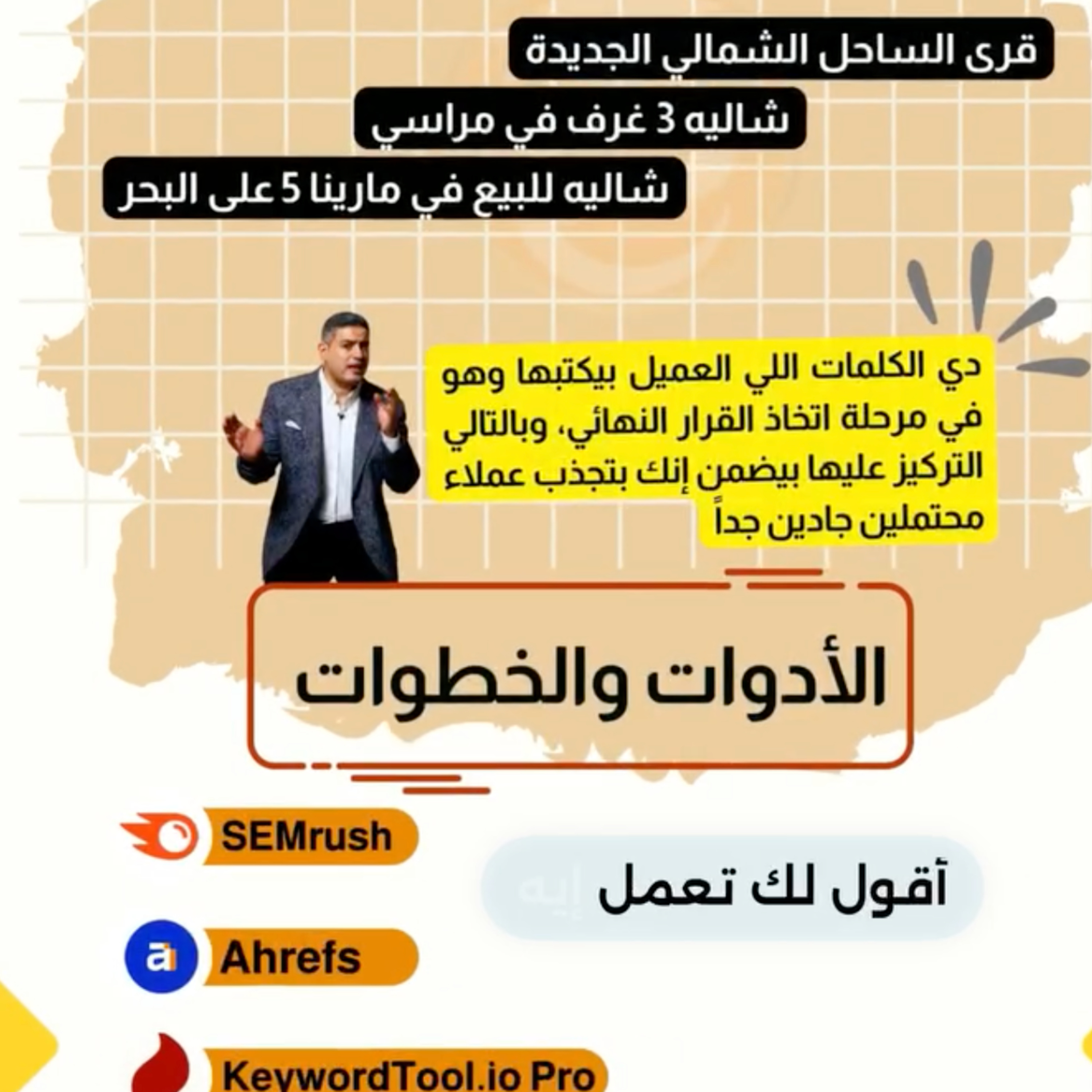 كورس التسويق العقاري (14) إزاي تبيع شاليهات وفلل بالساحل الشمالي (دليل عملي للكلمات المفتاحية) episode artwork