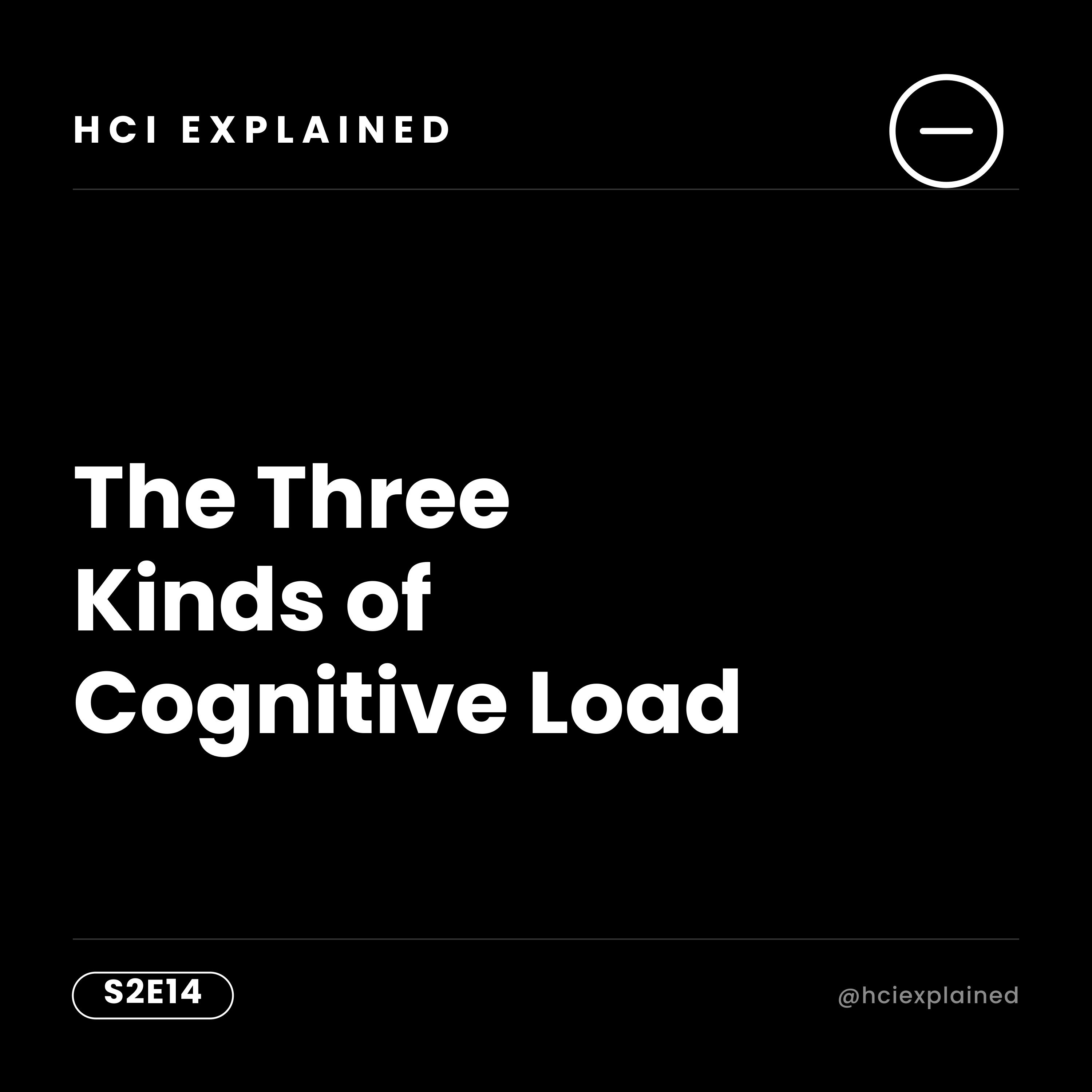 The Invisible Math of Human Frustration: The Three Kinds of Cognitive Load #HCIExplained S2E14 episode artwork