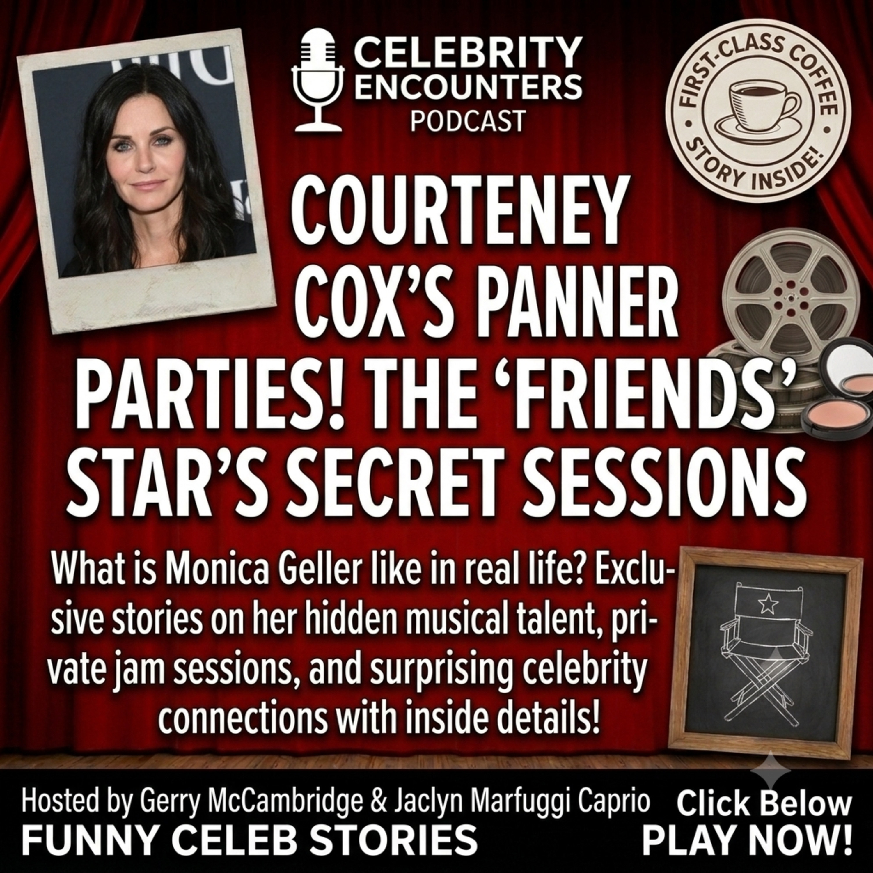 Courteney Cox’s Secret Celebrity Dinners! (Friends, Woody Harrelson & Tim Burton Stories)