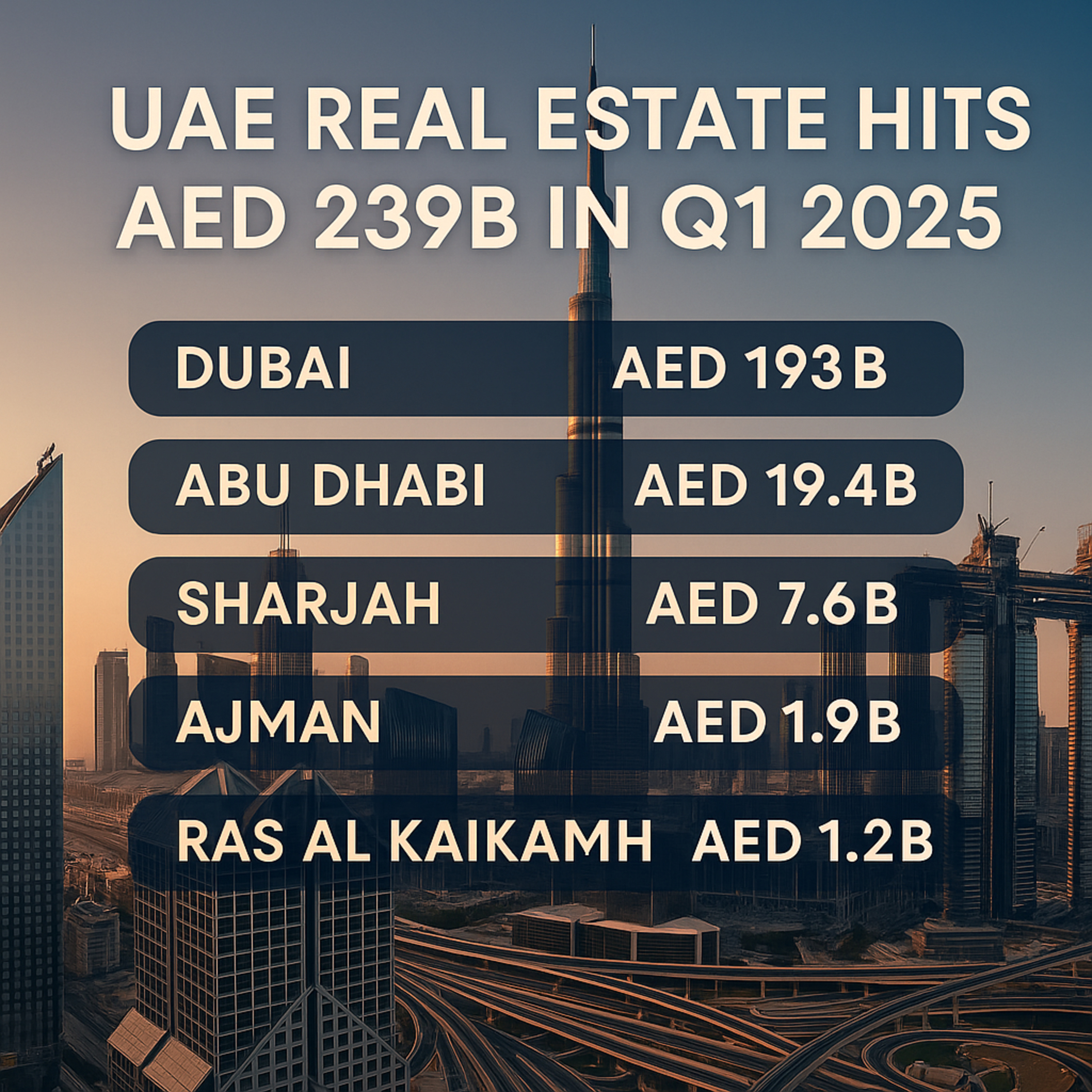 UAE Real Estate Hits AED 239 Billion in Q1 – A Market on Fire episode artwork