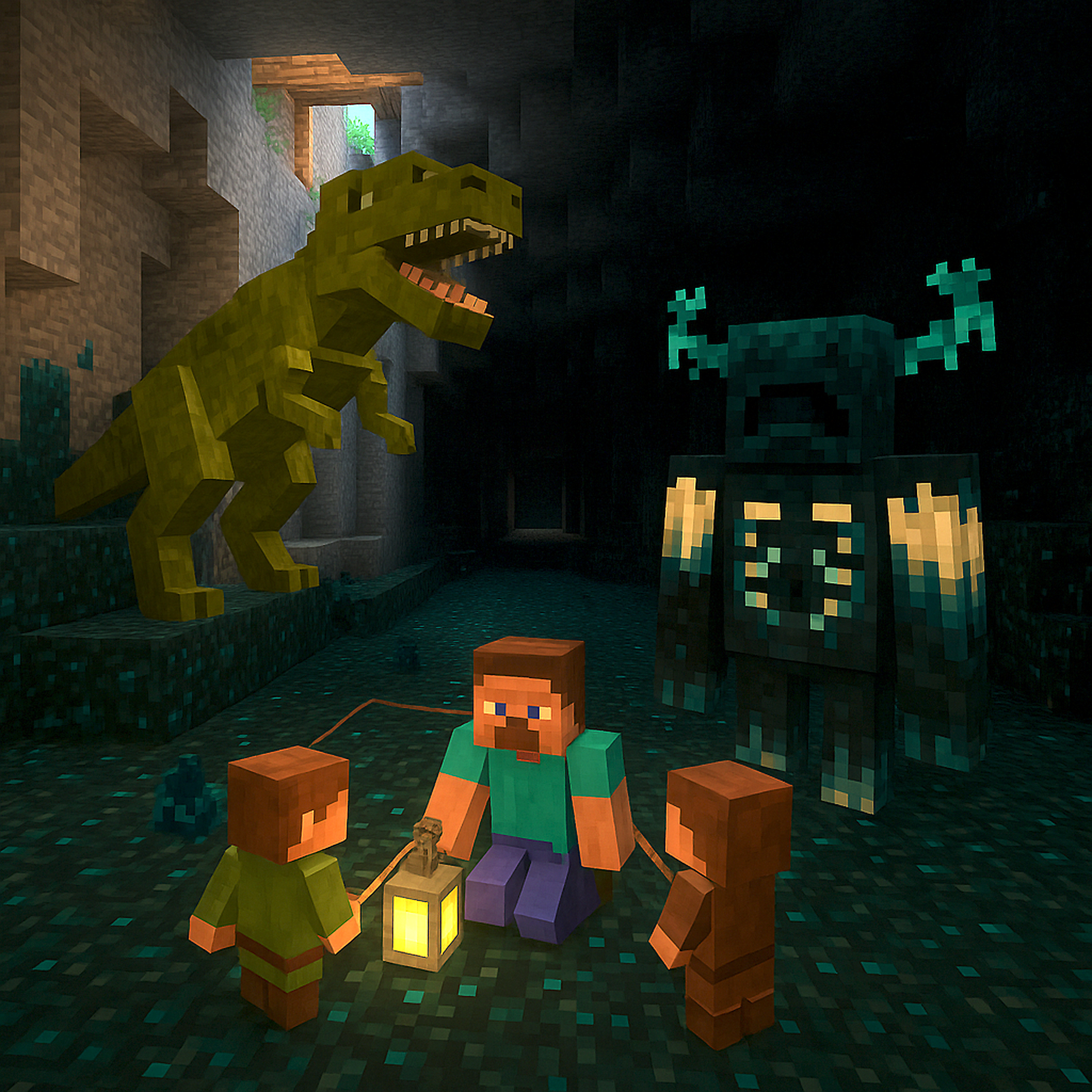 27. Tyrannosaurus Rex and the Warden in the Deep Cave