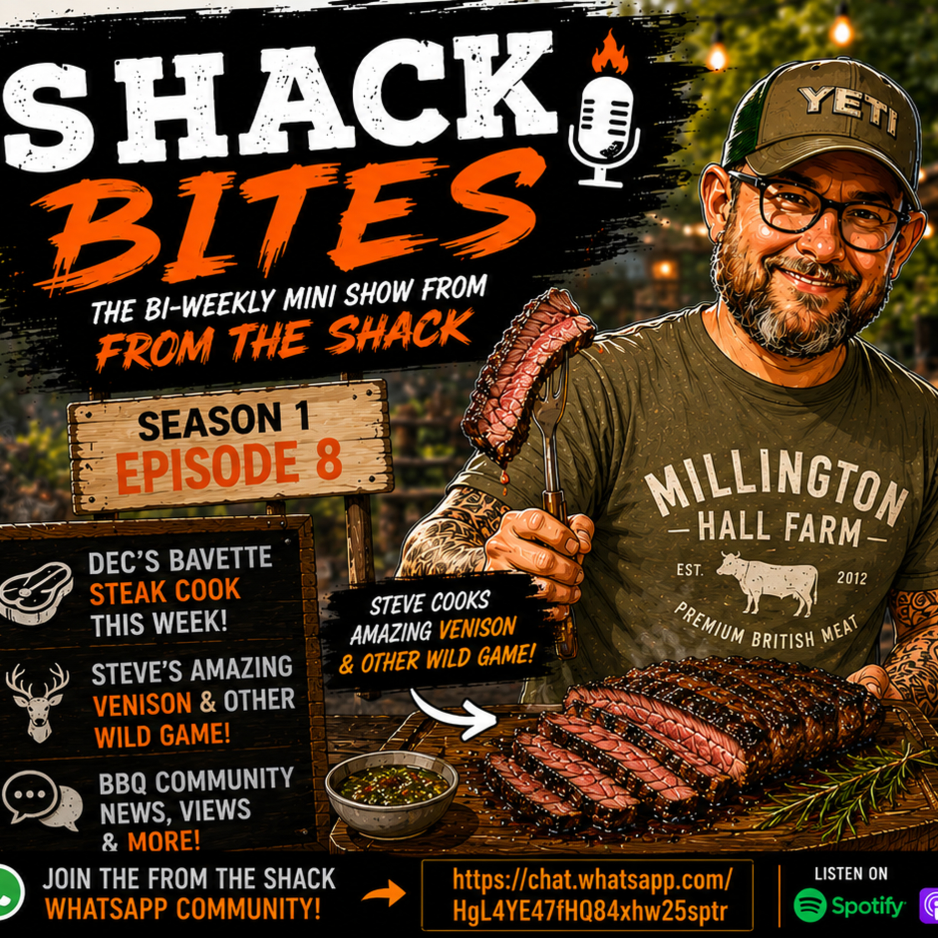 Shack Bites – Season 1 Episode 8 Bavette Steak, Wild Game & BBQ episode artwork