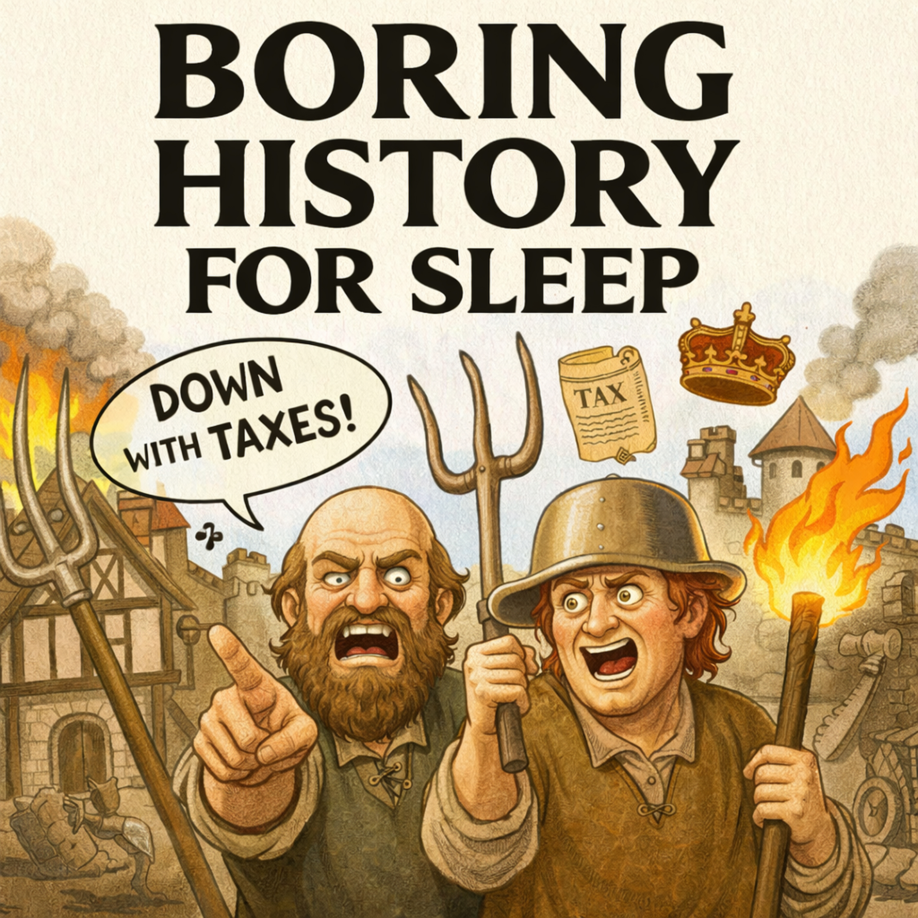 Cover art for the episode "The Peasants’ Revolt of 1381 — England’s Bloody Uprising ⚔️ | Boring History for Sleep" from Boring History for Sleep