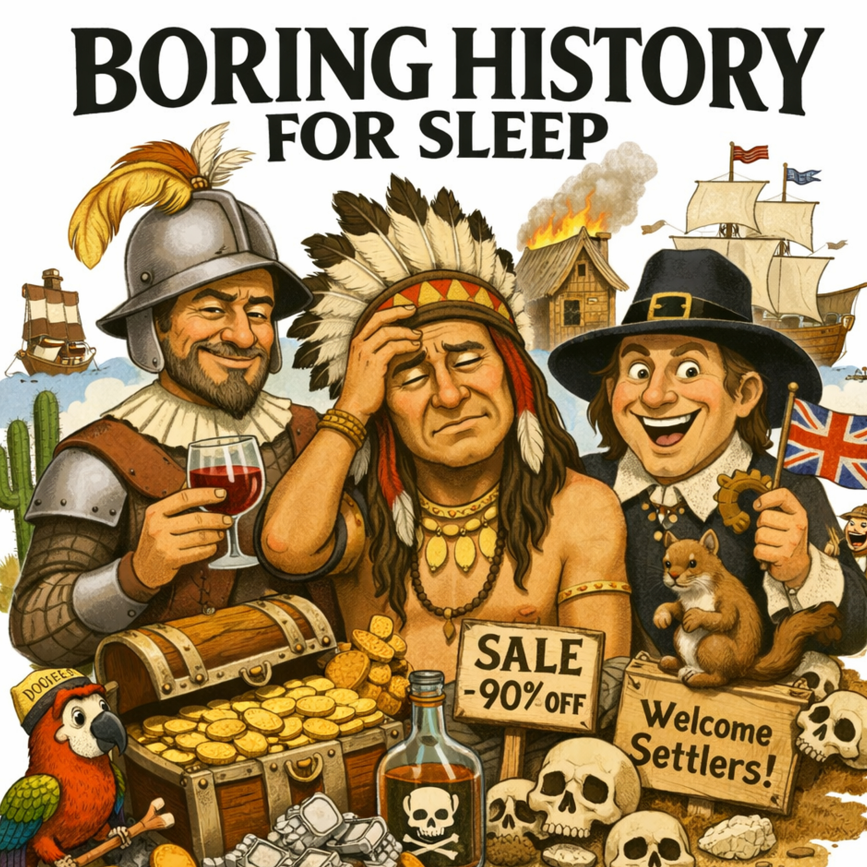 How the Americas Were Colonized 🌎⛵ | The Entire History of Exploration and Empire | Boring History For Sleep episode artwork